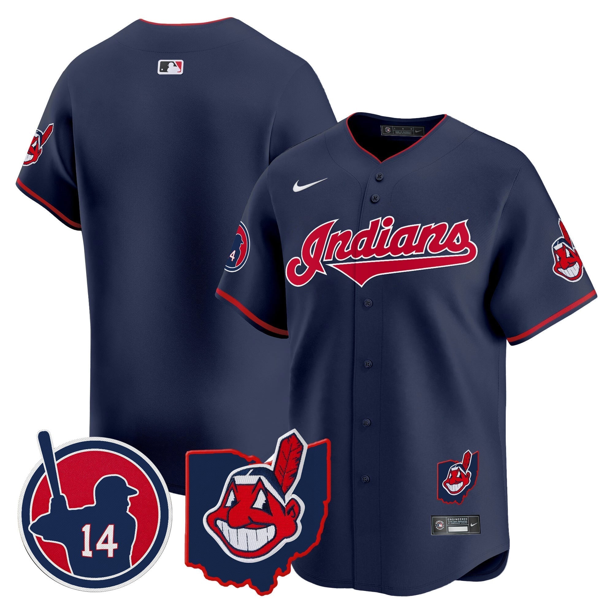 Women's Cleveland Indians Larry Doby Patch Vapor Premier Limited Jersey - All Stitched