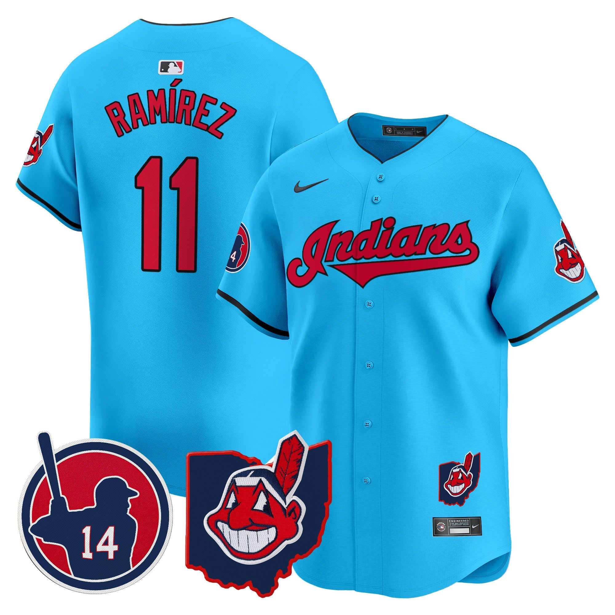 Women's Cleveland Indians Larry Doby Patch Vapor Premier Limited Jersey - All Stitched