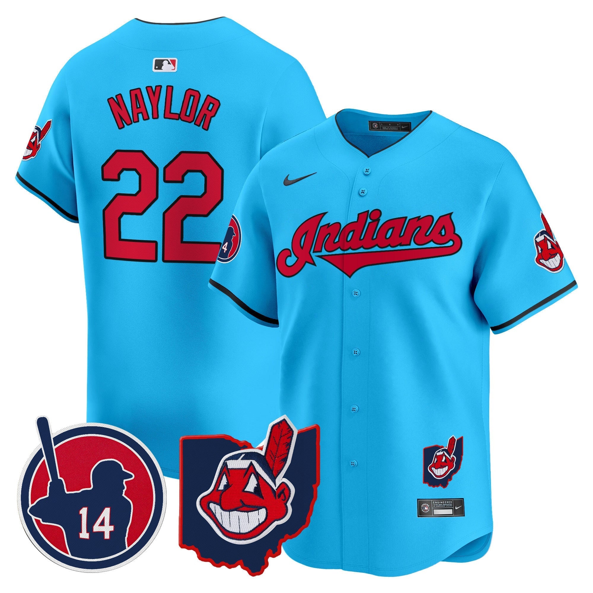 Women's Cleveland Indians Larry Doby Patch Vapor Premier Limited Jersey - All Stitched
