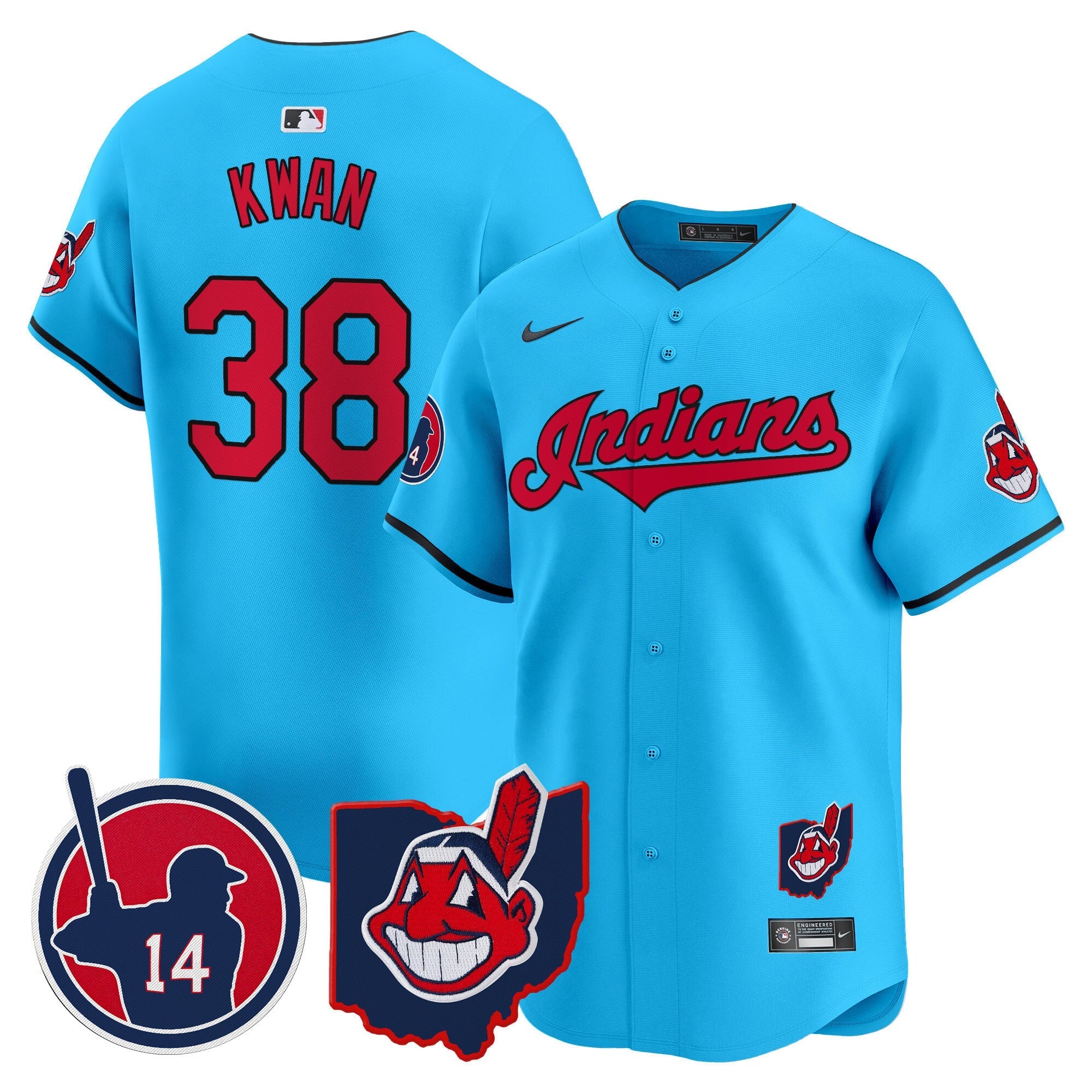 Women's Cleveland Indians Larry Doby Patch Vapor Premier Limited Jersey - All Stitched