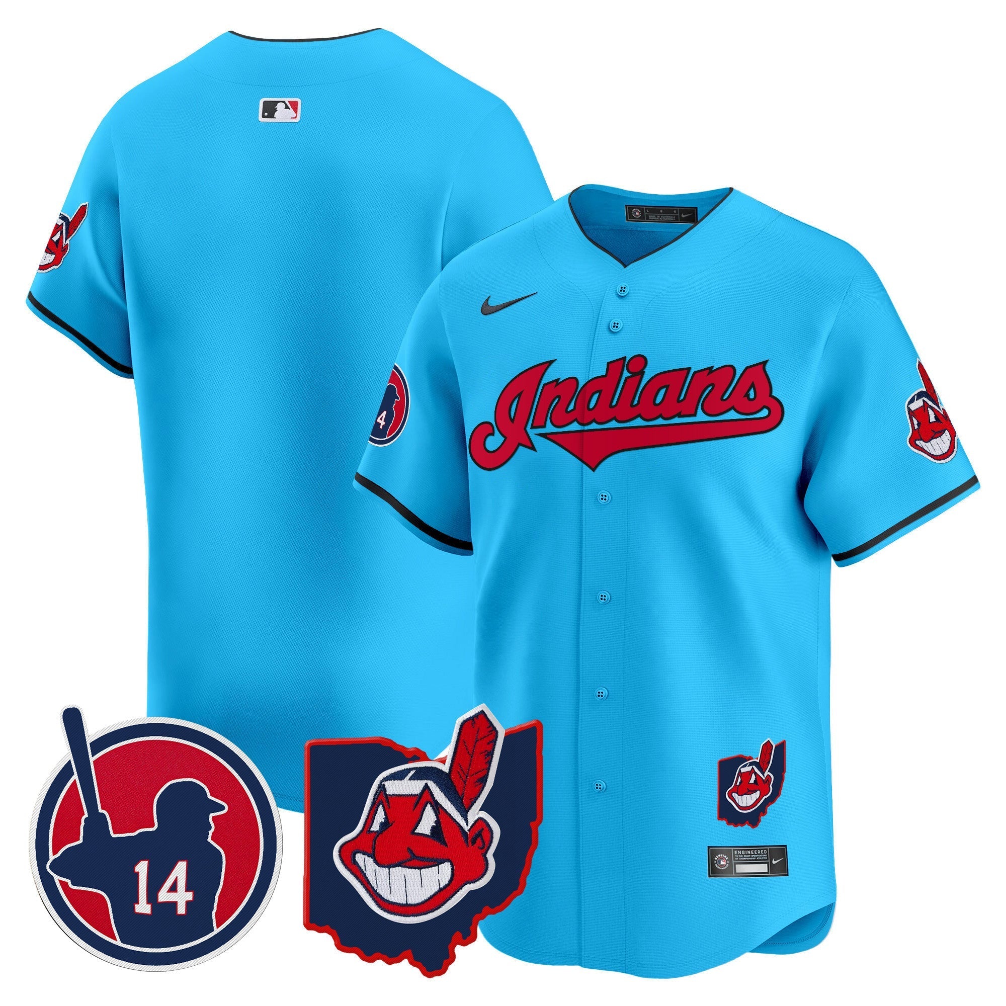 Women's Cleveland Indians Larry Doby Patch Vapor Premier Limited Jersey - All Stitched