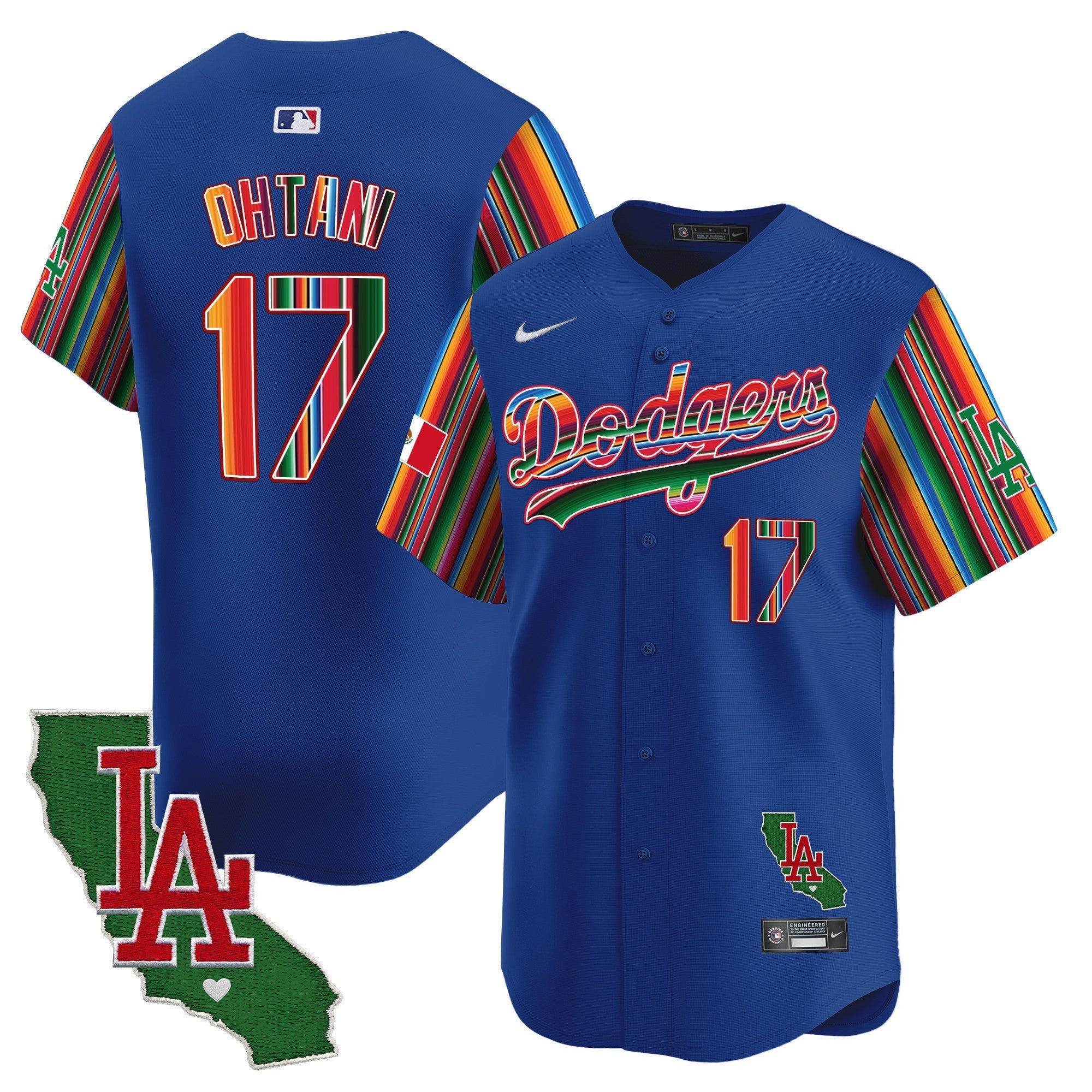 Men's Dodgers Mexico California Patch Vapor Premier Limited Jersey V5 - All Stitched