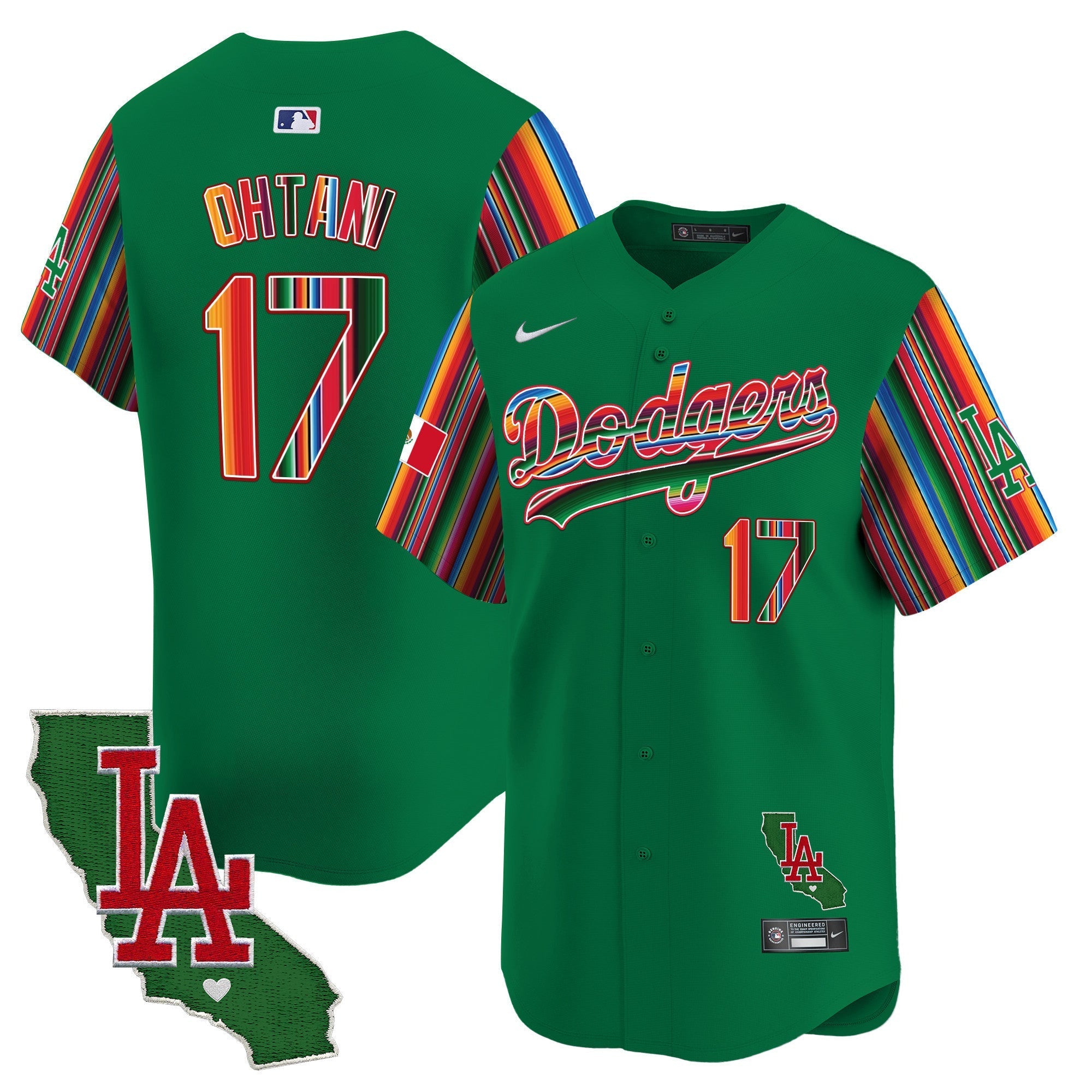 Men's Dodgers Mexico California Patch Vapor Premier Limited Jersey V5 - All Stitched