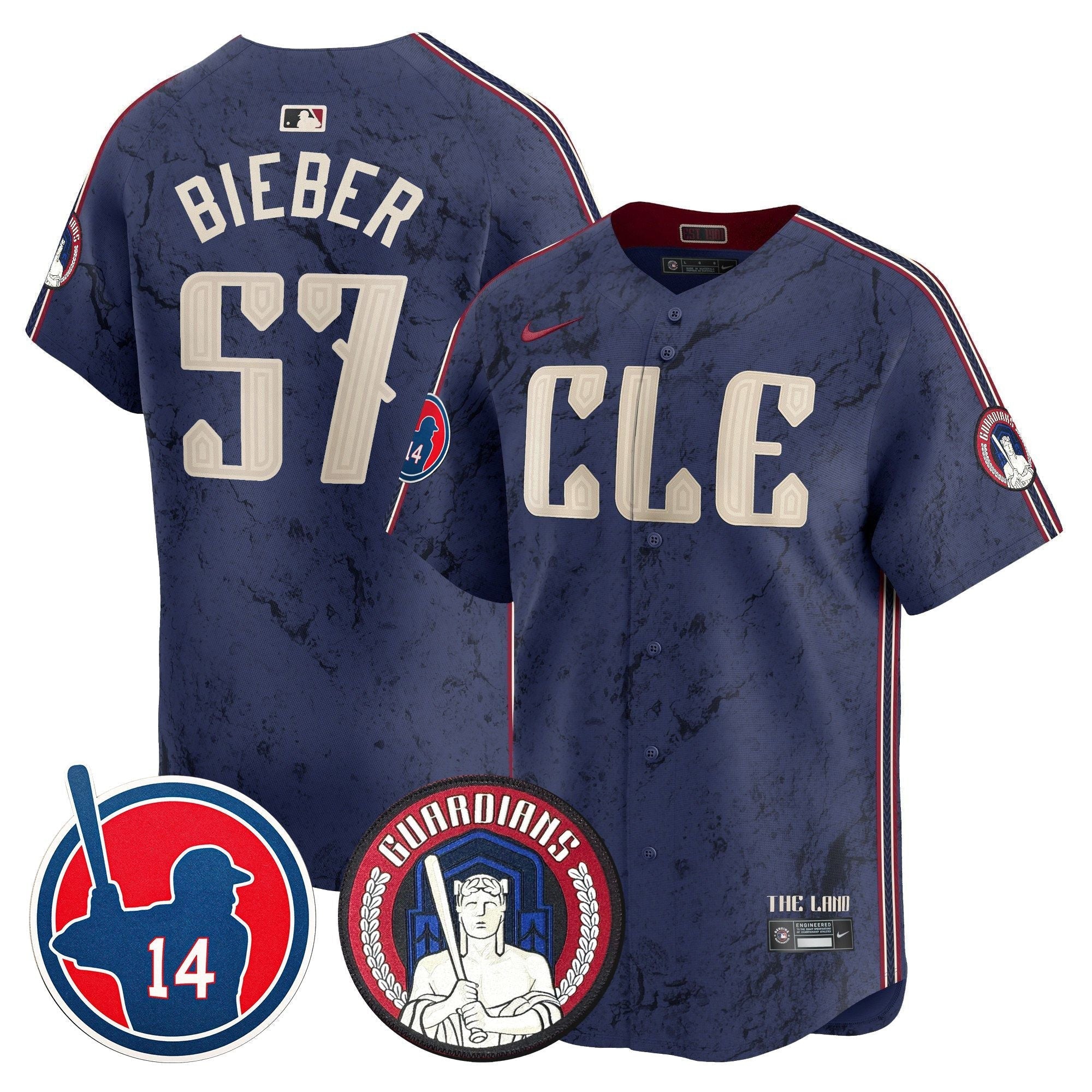 Men's Cleveland Guardians Larry Doby Patch City Connect Vapor Premier Limited Jersey - All Stitched
