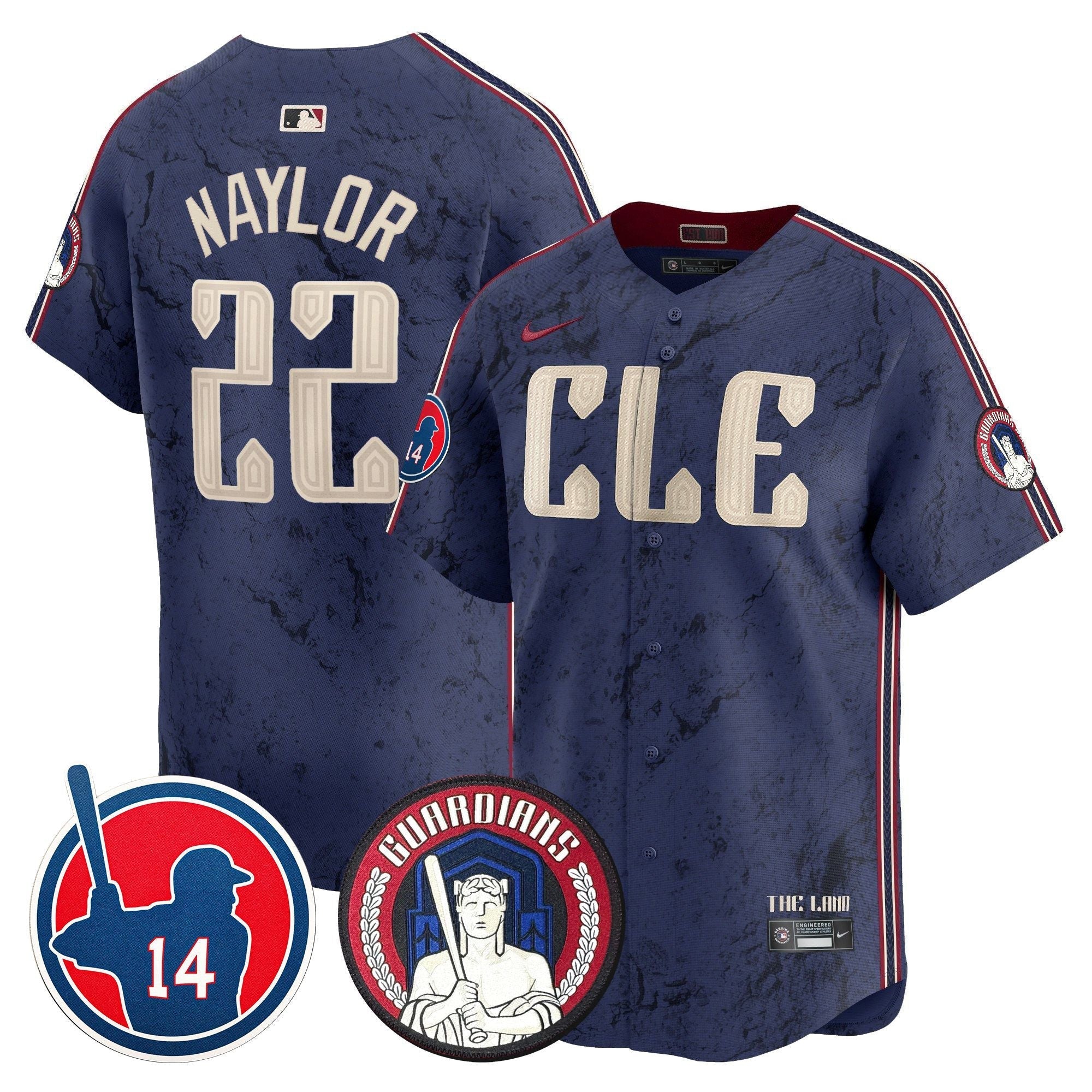 Men's Cleveland Guardians Larry Doby Patch City Connect Vapor Premier Limited Jersey - All Stitched