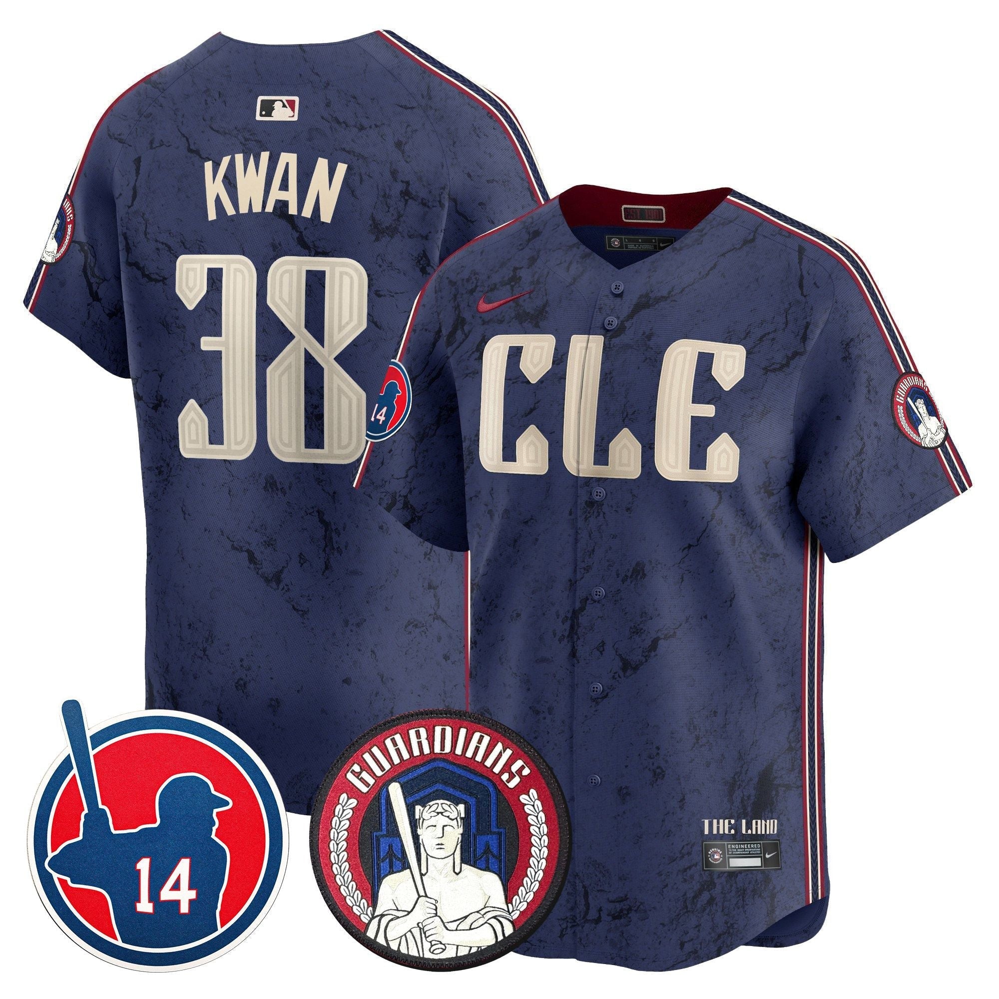 Men's Cleveland Guardians Larry Doby Patch City Connect Vapor Premier Limited Jersey - All Stitched