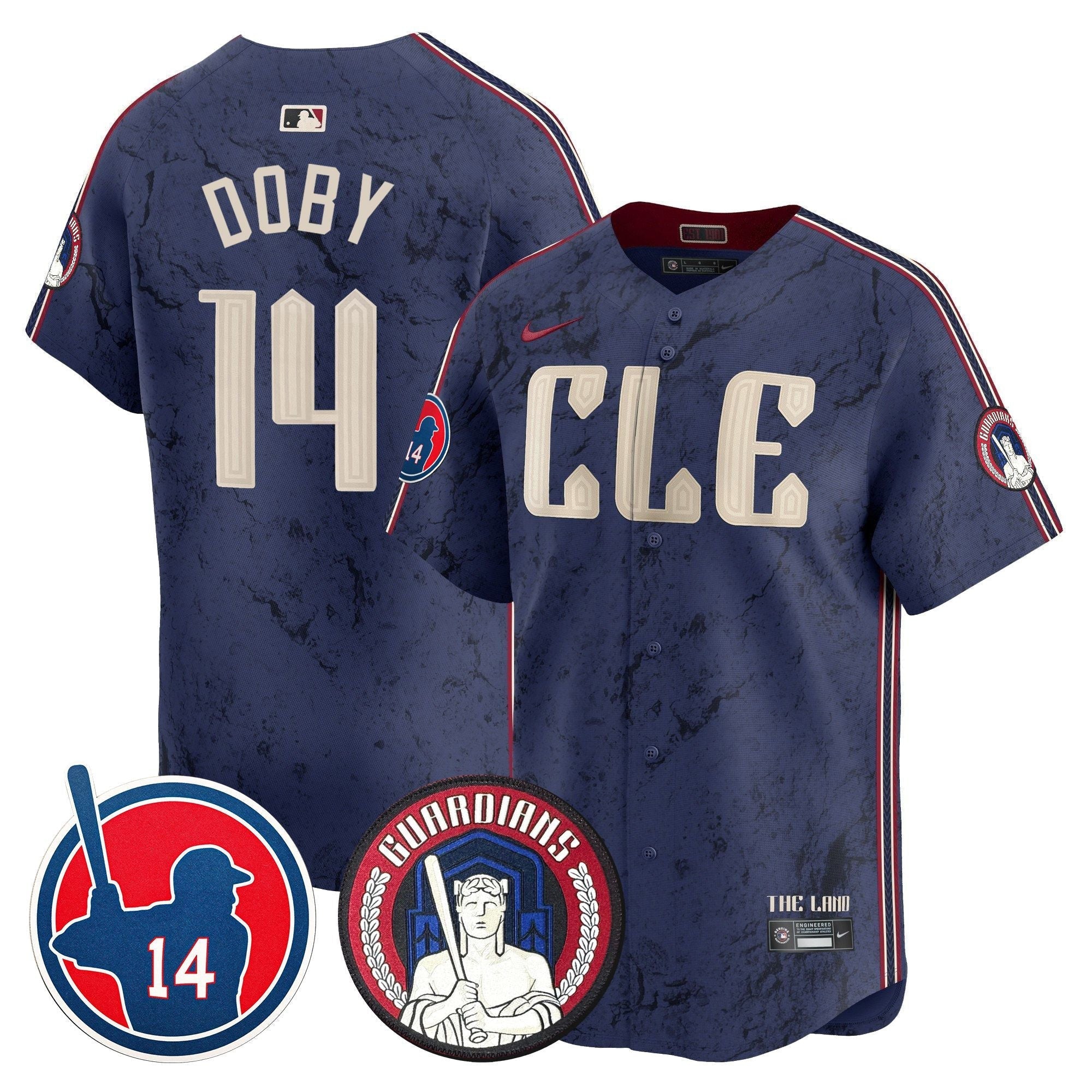 Men's Cleveland Guardians Larry Doby Patch City Connect Vapor Premier Limited Jersey - All Stitched