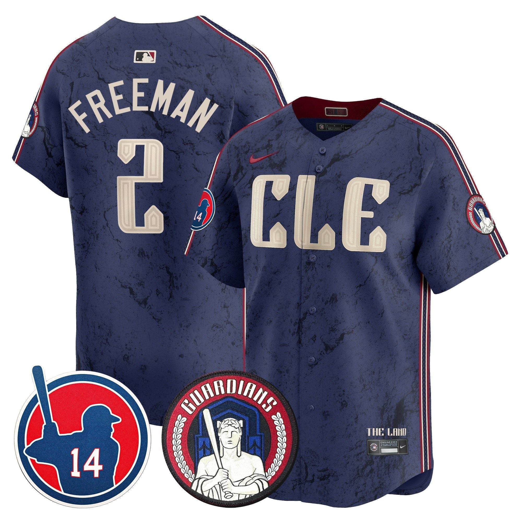 Men's Cleveland Guardians Larry Doby Patch City Connect Vapor Premier Limited Jersey - All Stitched