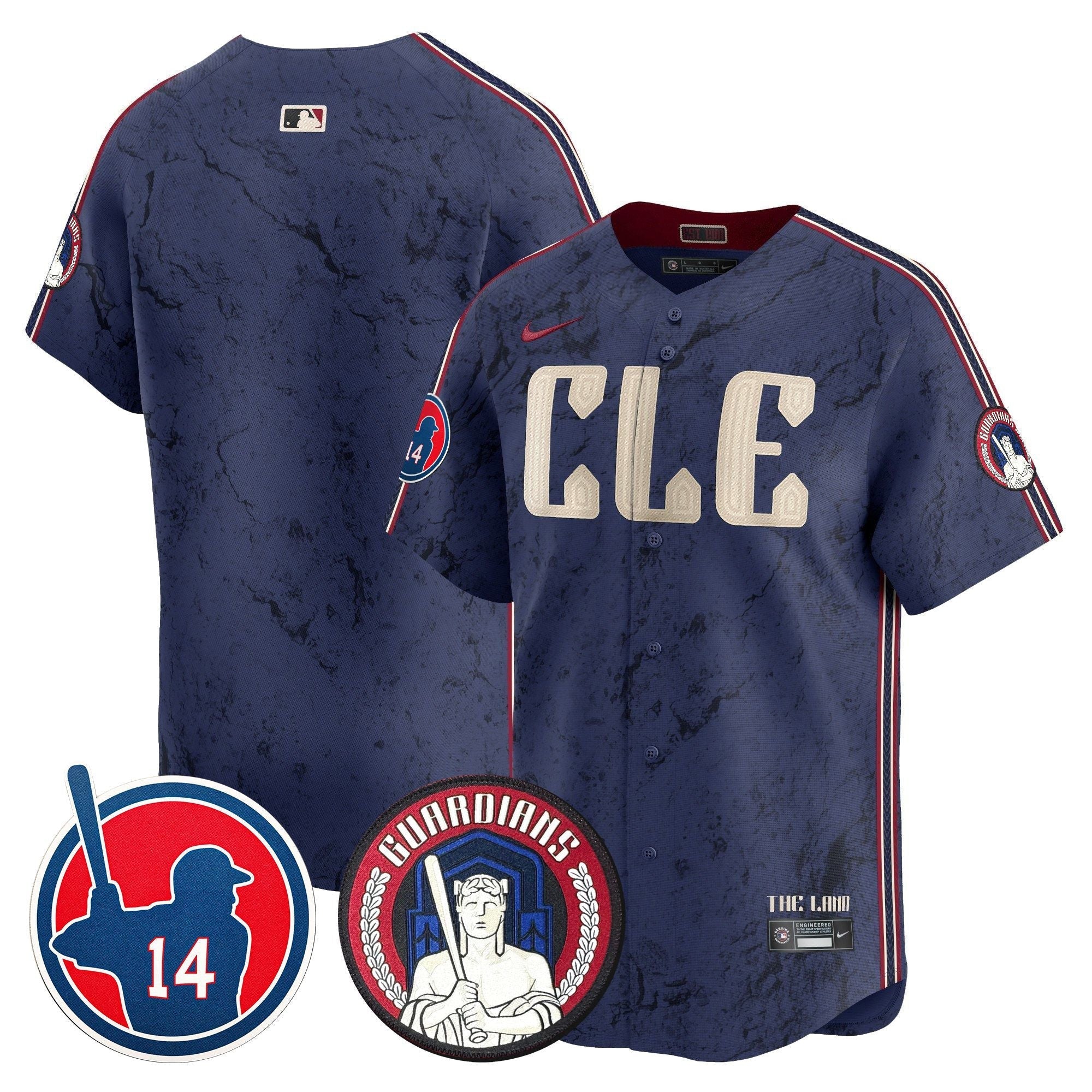 Men's Cleveland Guardians Larry Doby Patch City Connect Vapor Premier Limited Jersey - All Stitched