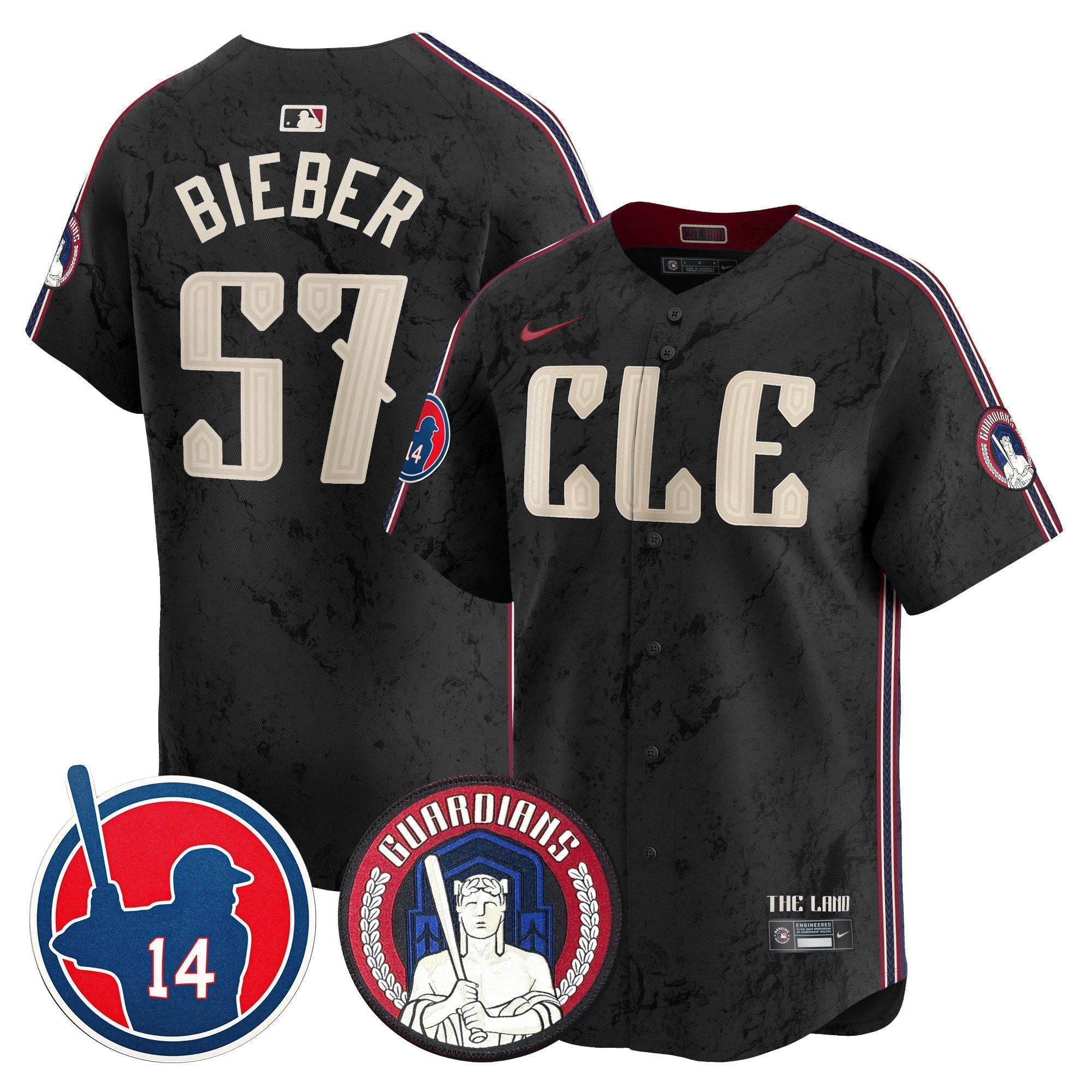 Men's Cleveland Guardians Larry Doby Patch City Connect Vapor Premier Limited Jersey - All Stitched