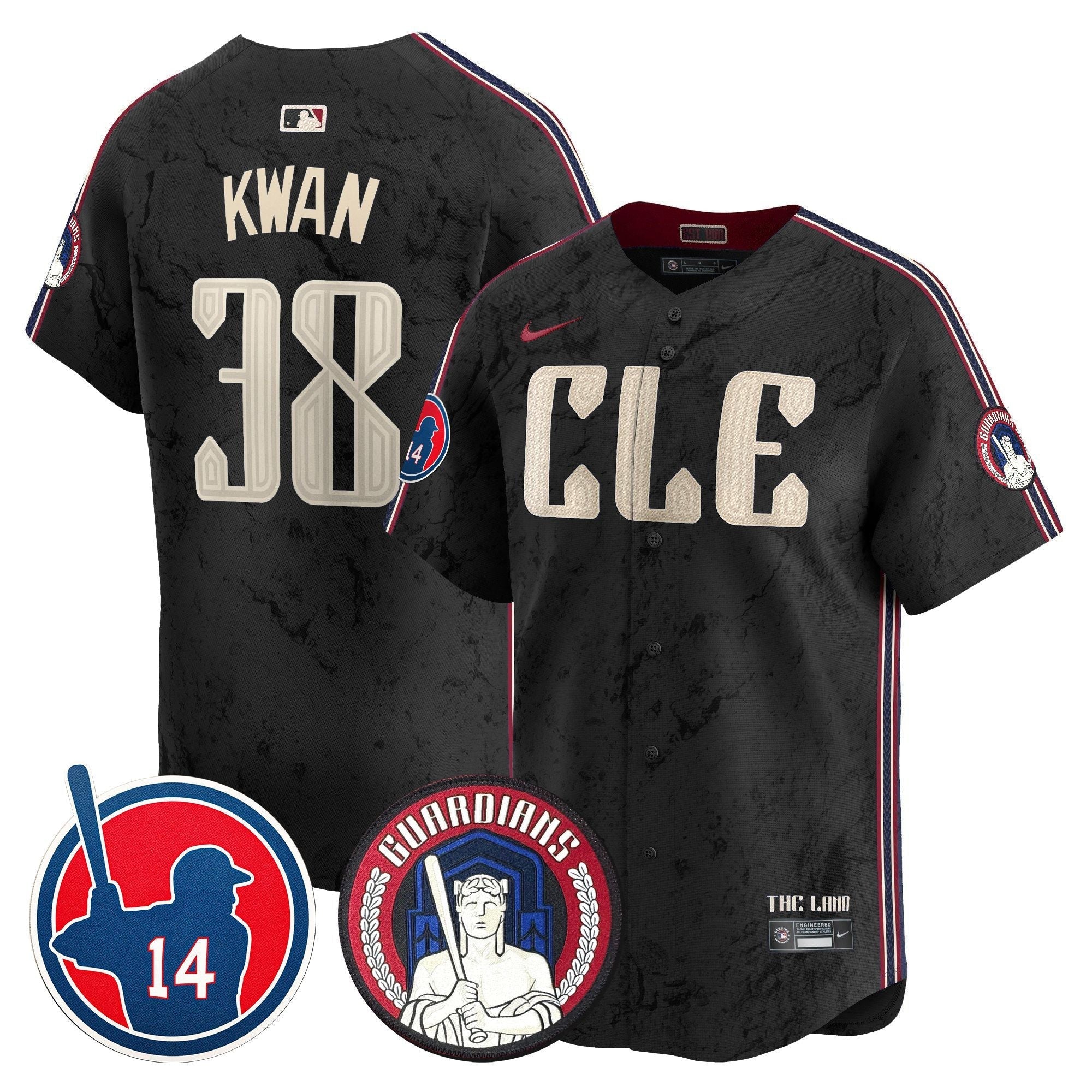 Men's Cleveland Guardians Larry Doby Patch City Connect Vapor Premier Limited Jersey - All Stitched