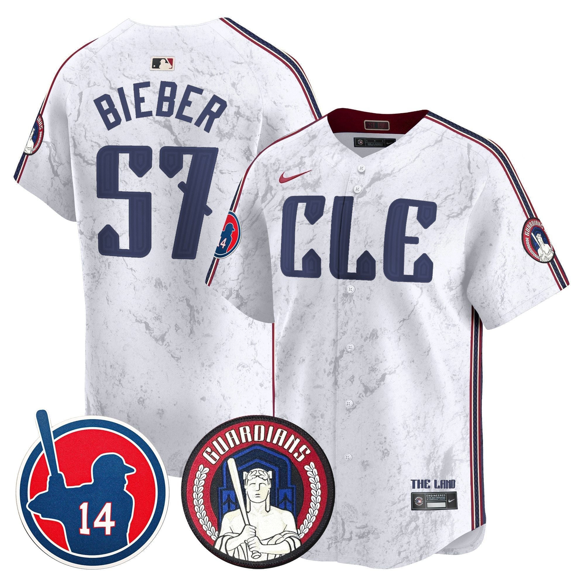 Men's Cleveland Guardians Larry Doby Patch City Connect Vapor Premier Limited Jersey - All Stitched
