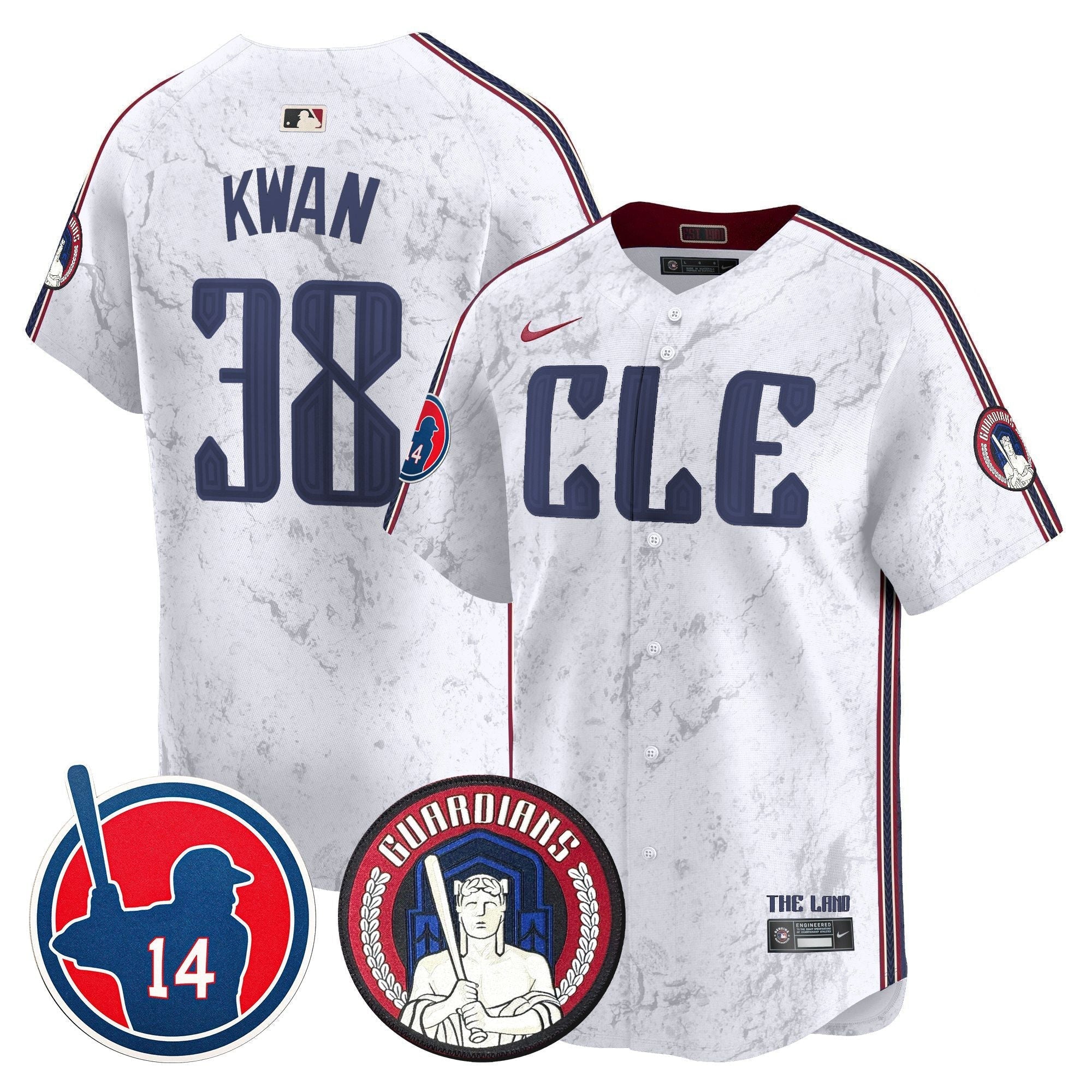 Men's Cleveland Guardians Larry Doby Patch City Connect Vapor Premier Limited Jersey - All Stitched