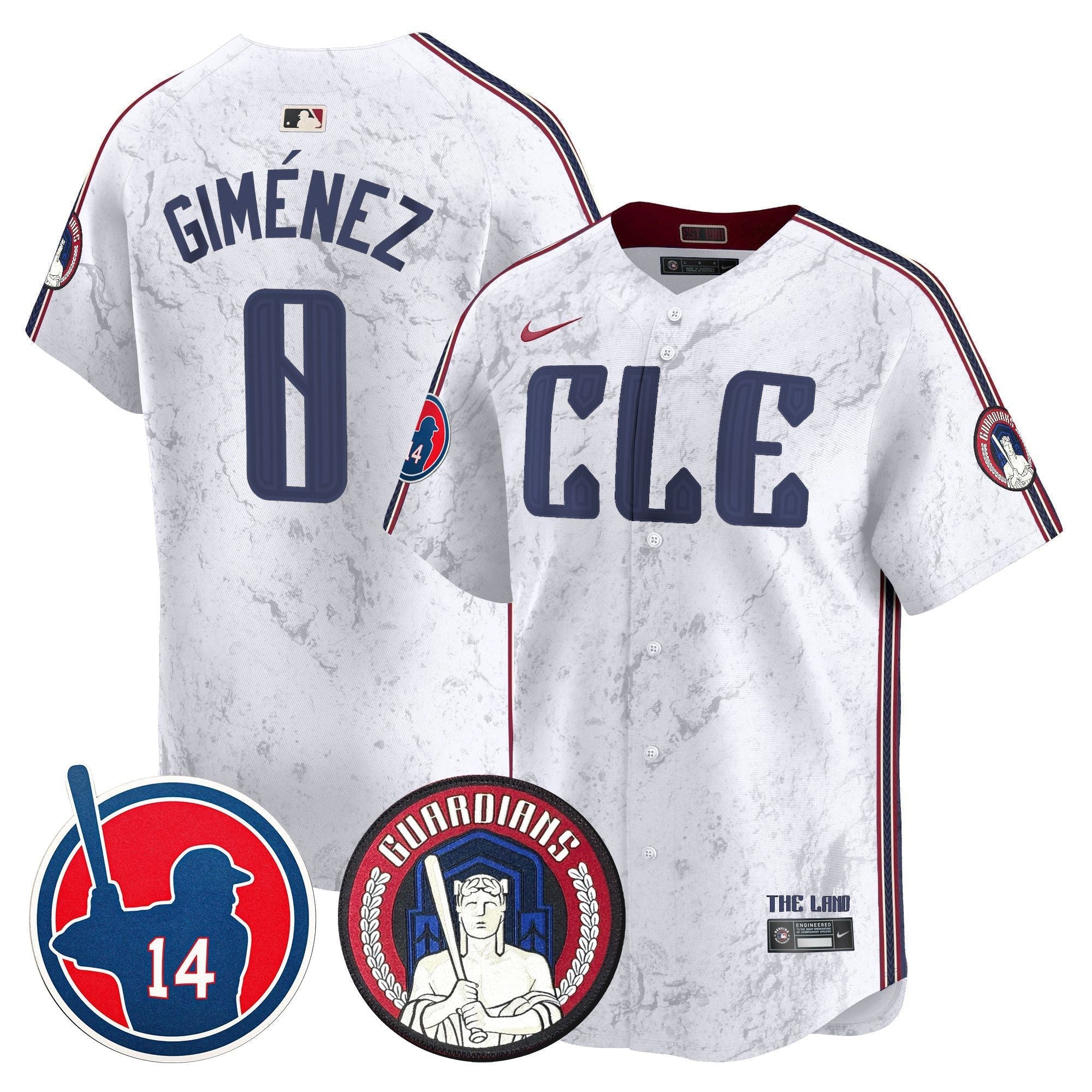 Men's Cleveland Guardians Larry Doby Patch City Connect Vapor Premier Limited Jersey - All Stitched