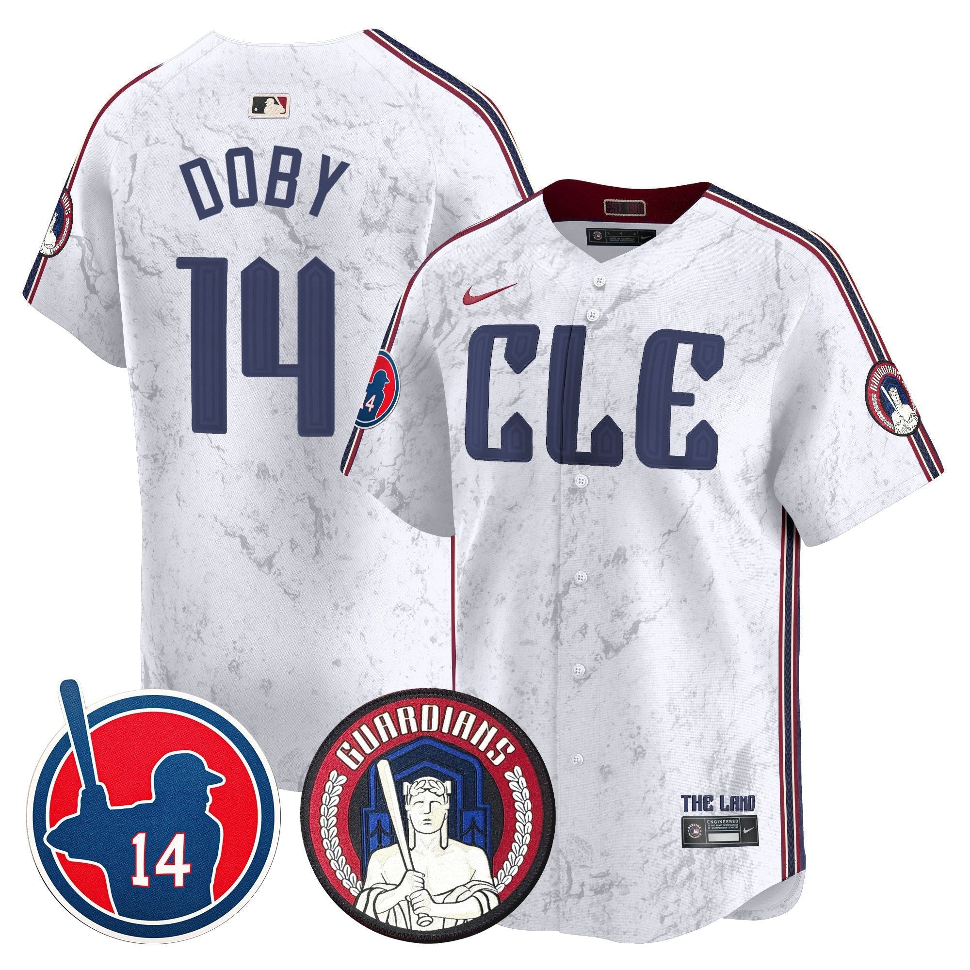 Men's Cleveland Guardians Larry Doby Patch City Connect Vapor Premier Limited Jersey - All Stitched