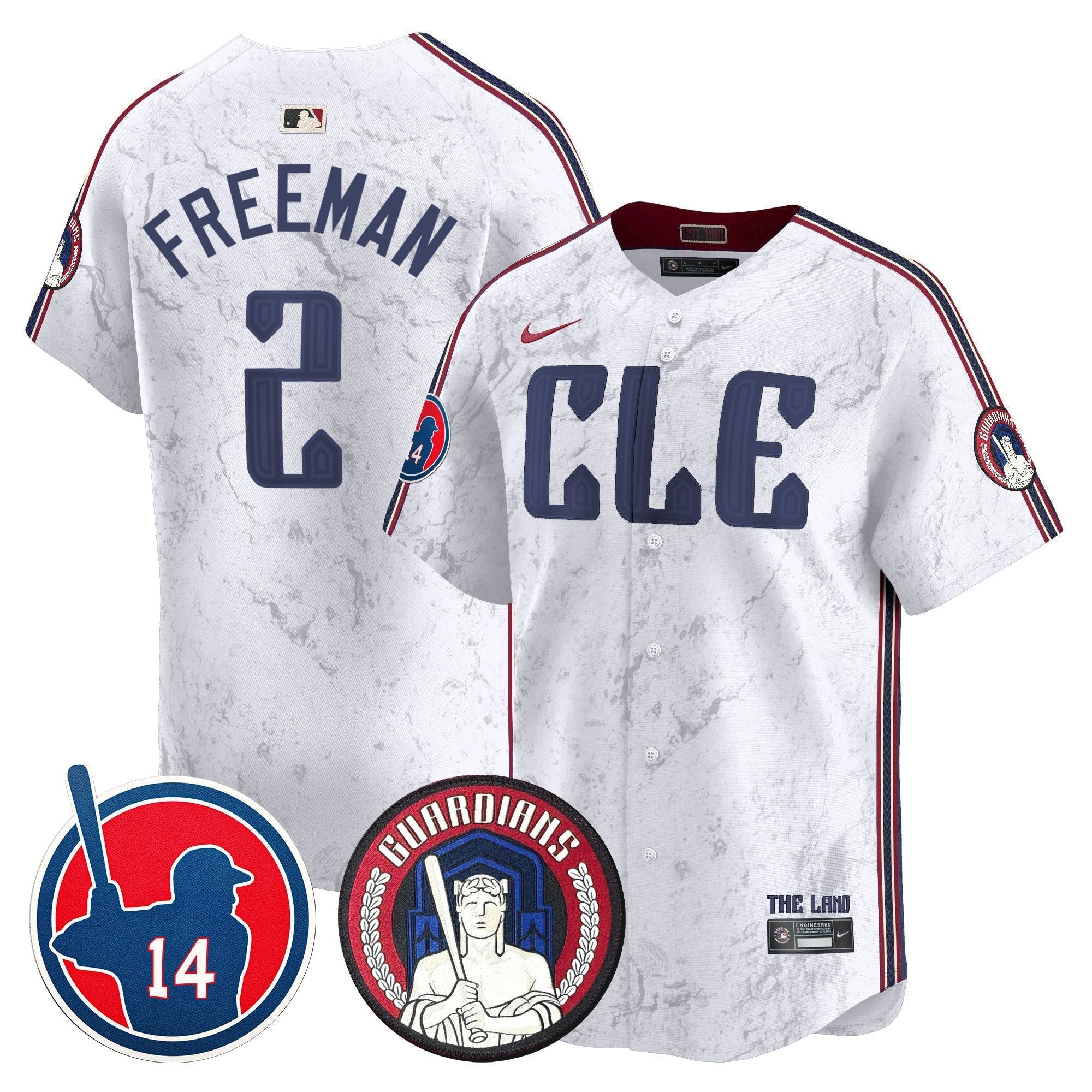 Men's Cleveland Guardians Larry Doby Patch City Connect Vapor Premier Limited Jersey - All Stitched