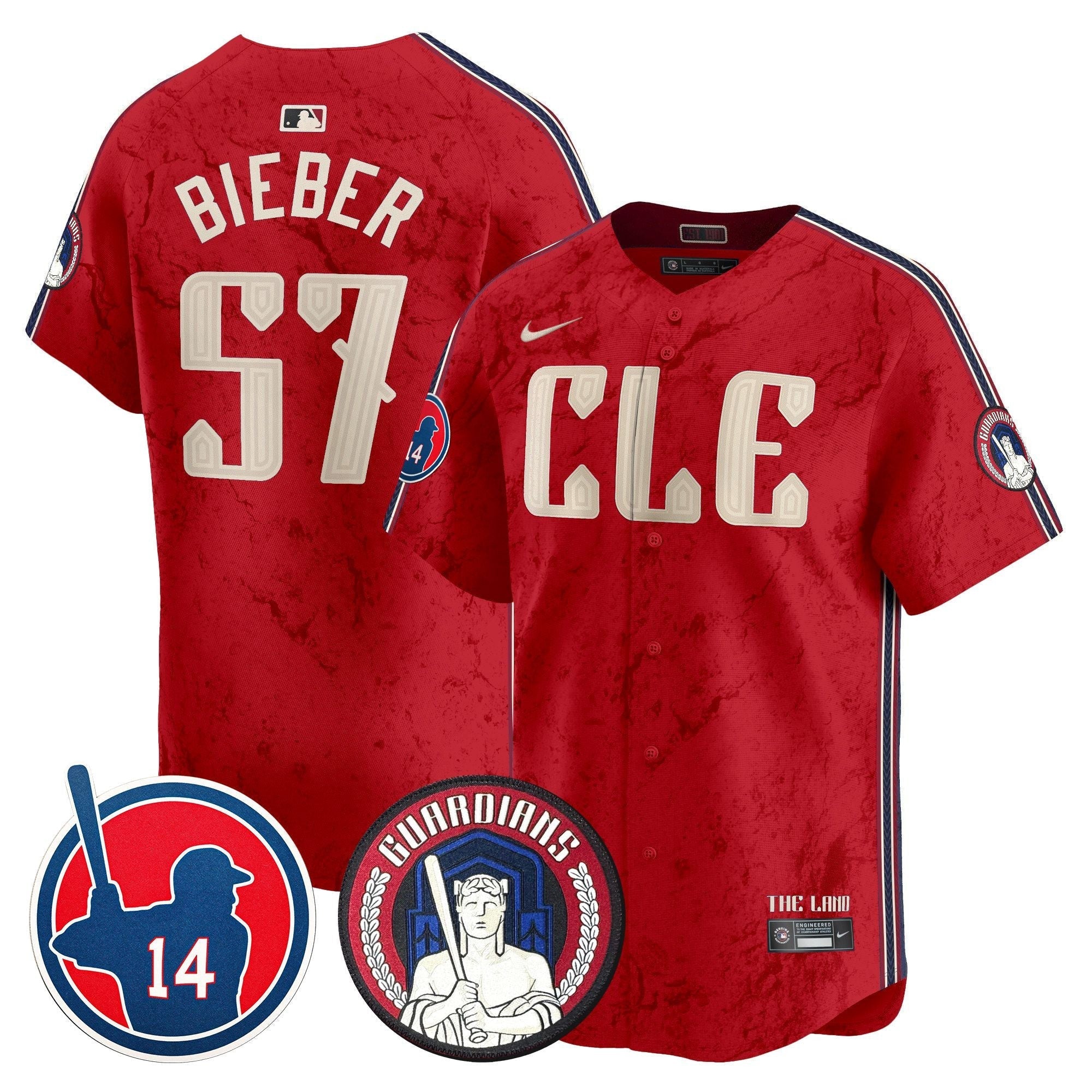Men's Cleveland Guardians Larry Doby Patch City Connect Vapor Premier Limited Jersey - All Stitched