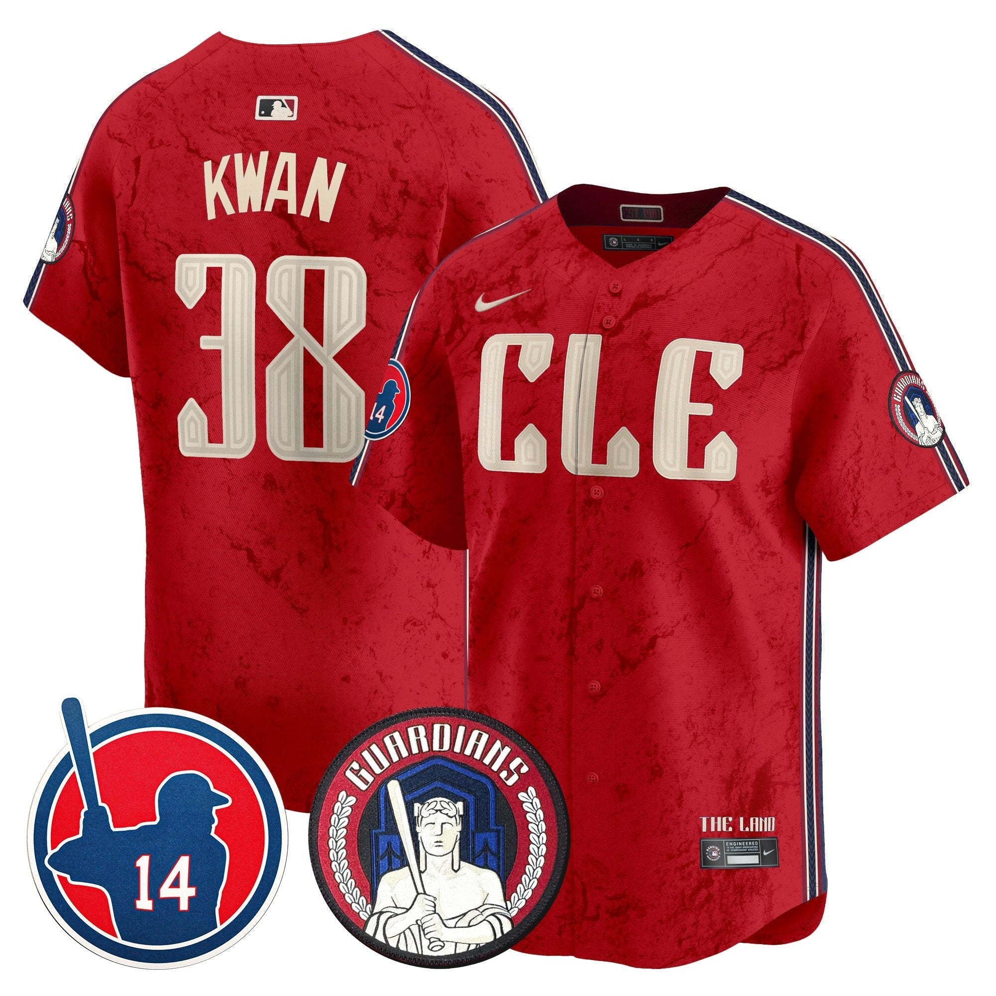 Men's Cleveland Guardians Larry Doby Patch City Connect Vapor Premier Limited Jersey - All Stitched