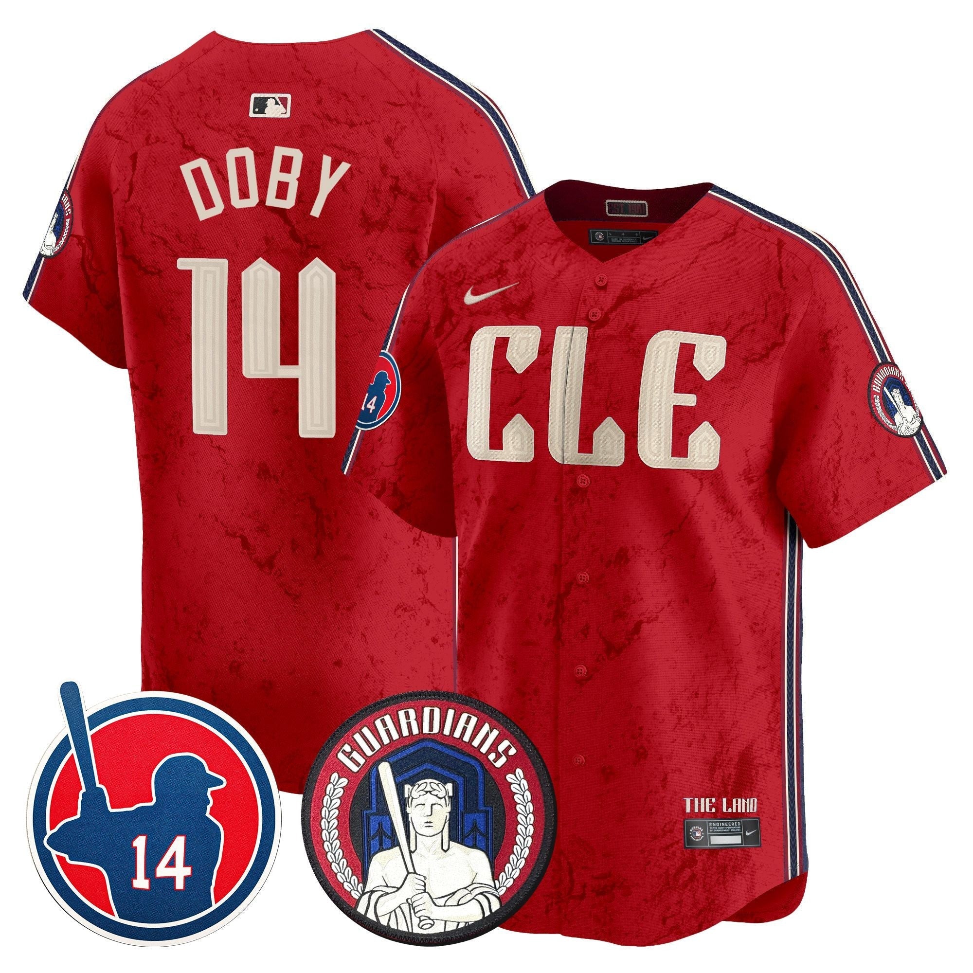 Men's Cleveland Guardians Larry Doby Patch City Connect Vapor Premier Limited Jersey - All Stitched