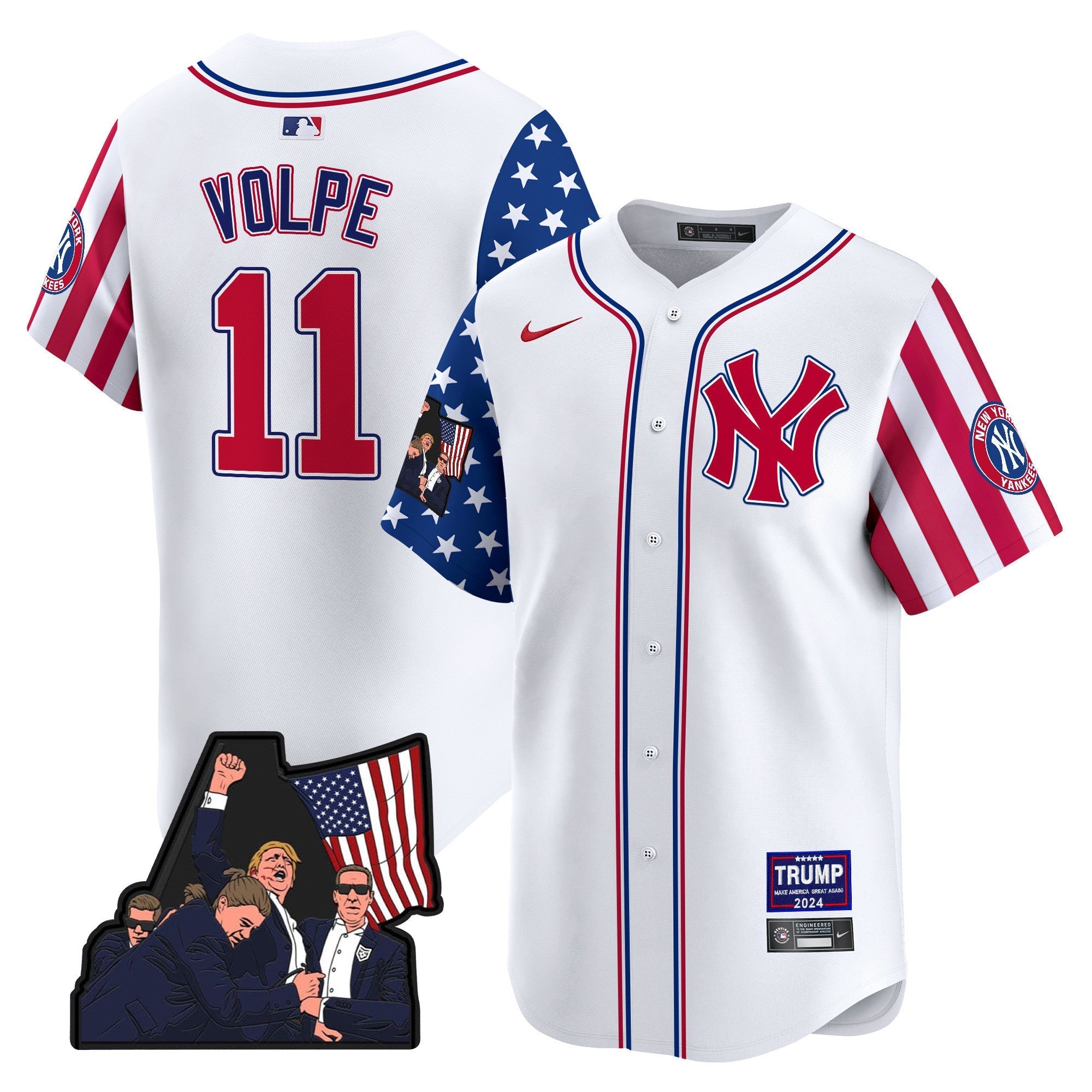 Men's New York Yankees Make American Great Again Vapor Premier Limited Jersey - All Stitched