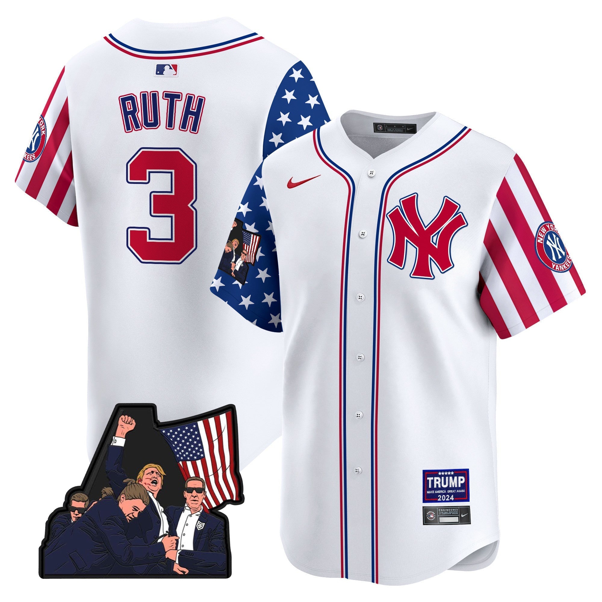 Men's New York Yankees Make American Great Again Vapor Premier Limited Jersey - All Stitched