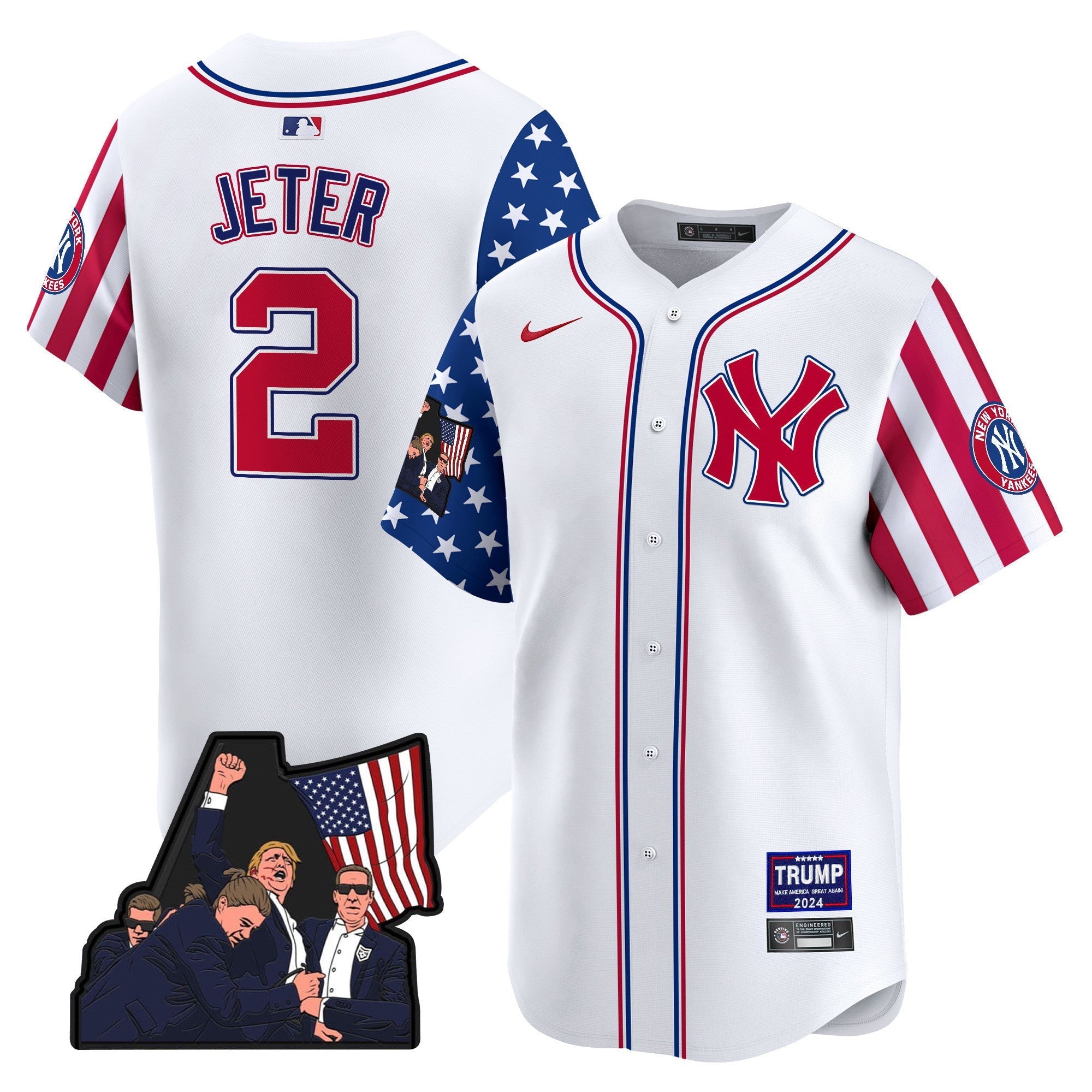 Men's New York Yankees Make American Great Again Vapor Premier Limited Jersey - All Stitched