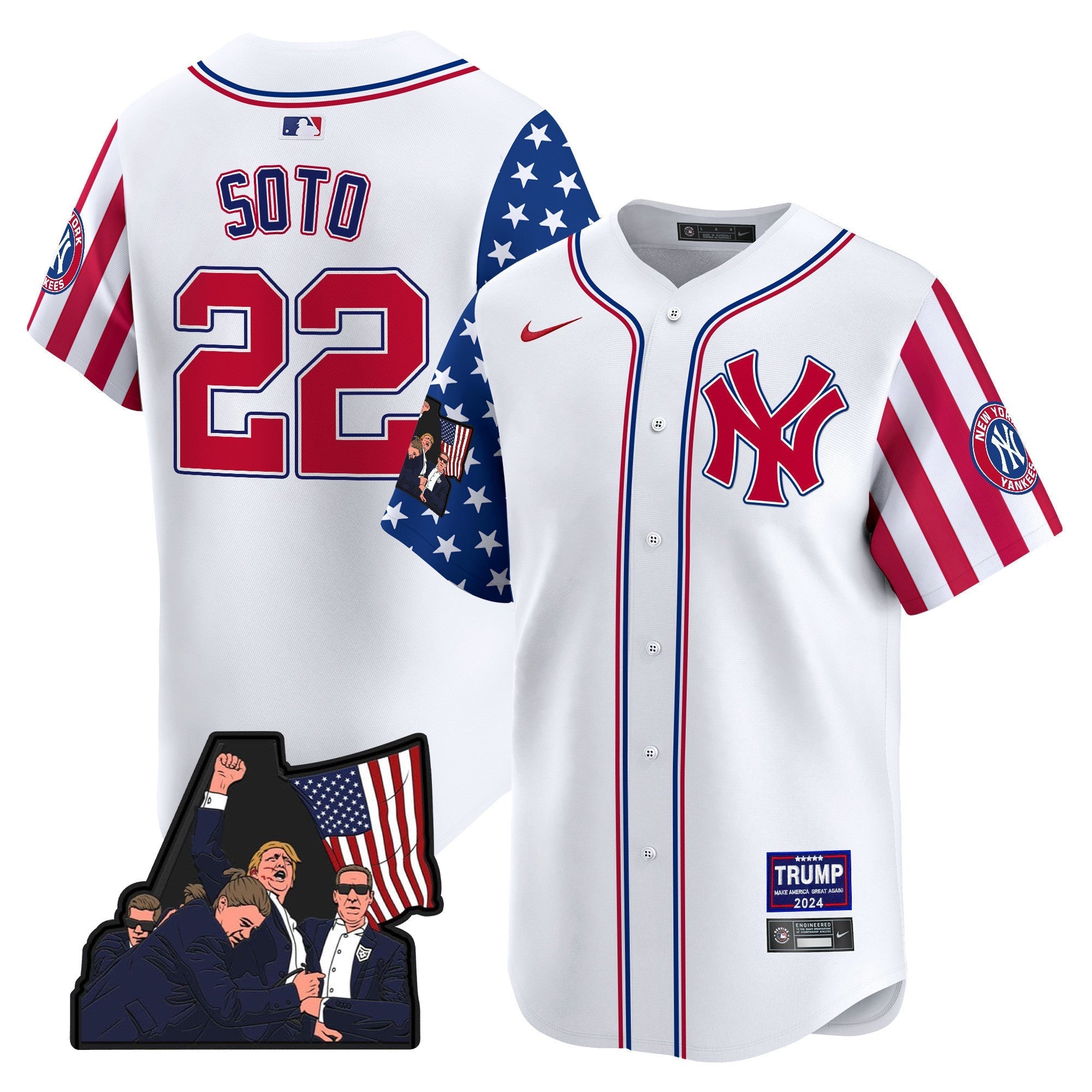 Men's New York Yankees Make American Great Again Vapor Premier Limited Jersey - All Stitched