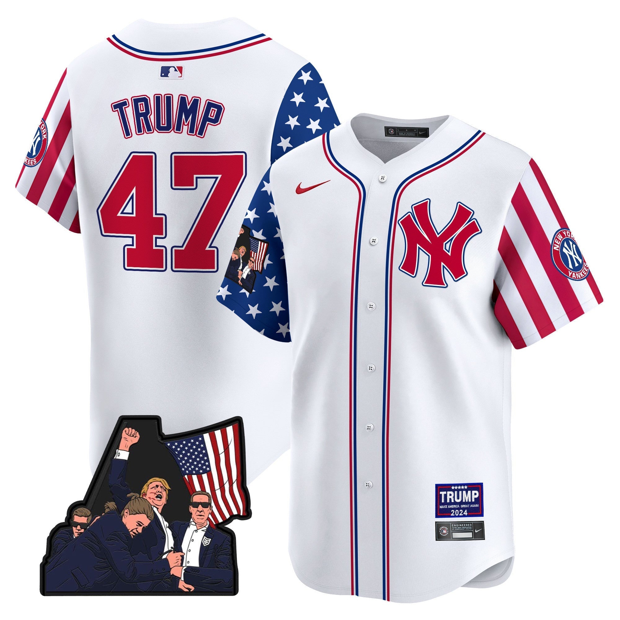 Men's New York Yankees Make American Great Again Vapor Premier Limited Jersey - All Stitched