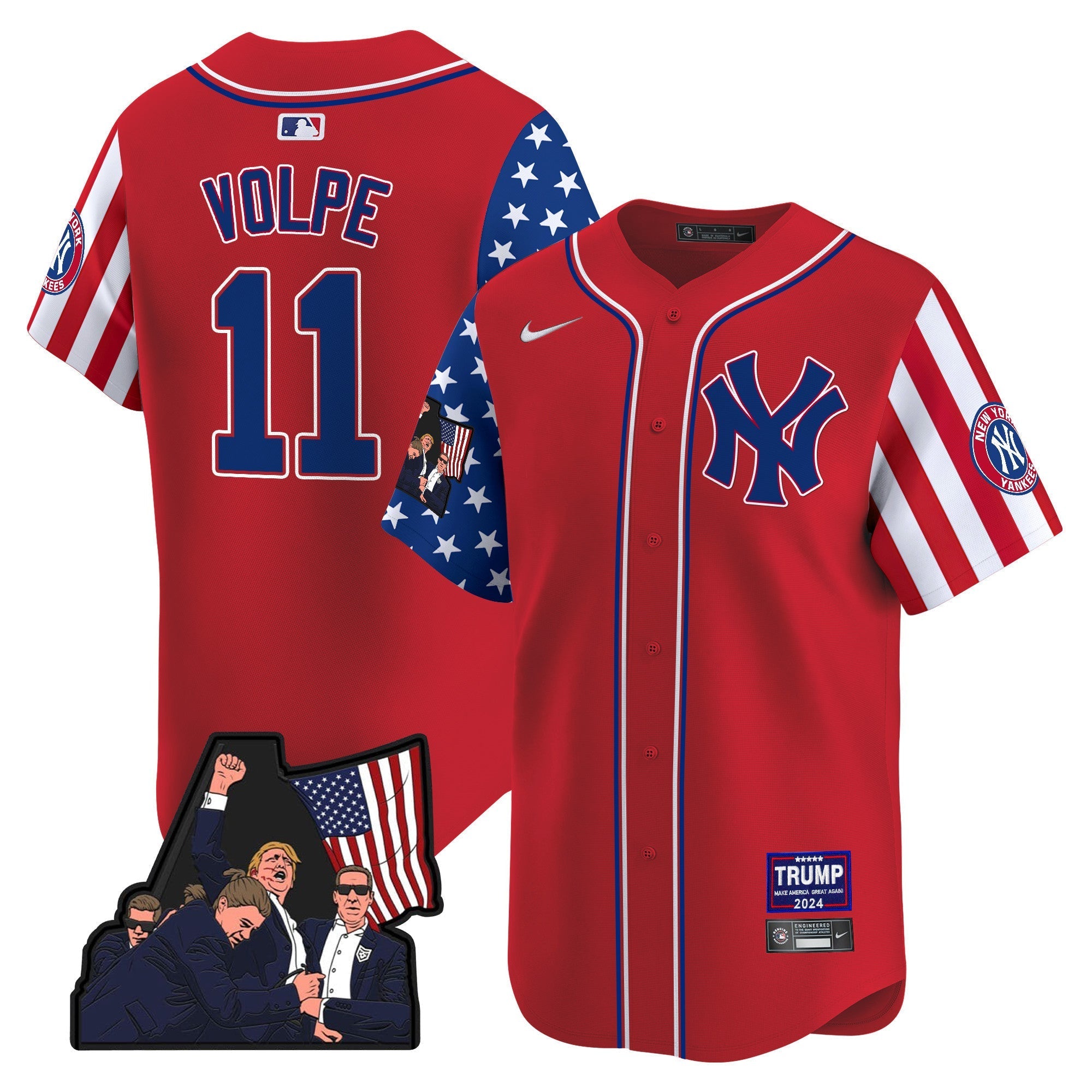 Men's New York Yankees Make American Great Again Vapor Premier Limited Jersey - All Stitched