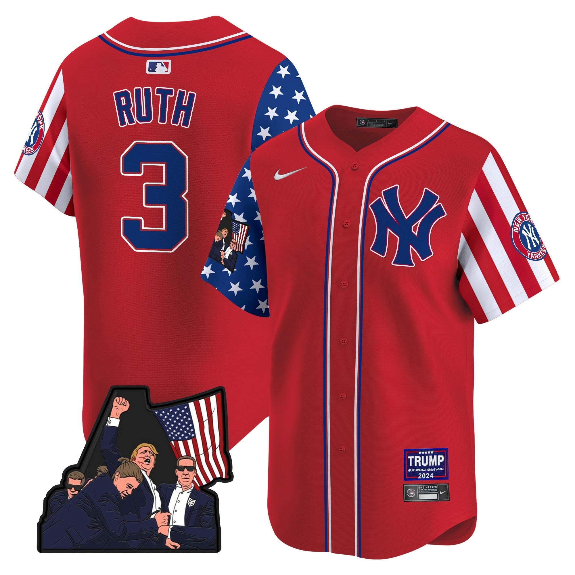 Men's New York Yankees Make American Great Again Vapor Premier Limited Jersey - All Stitched