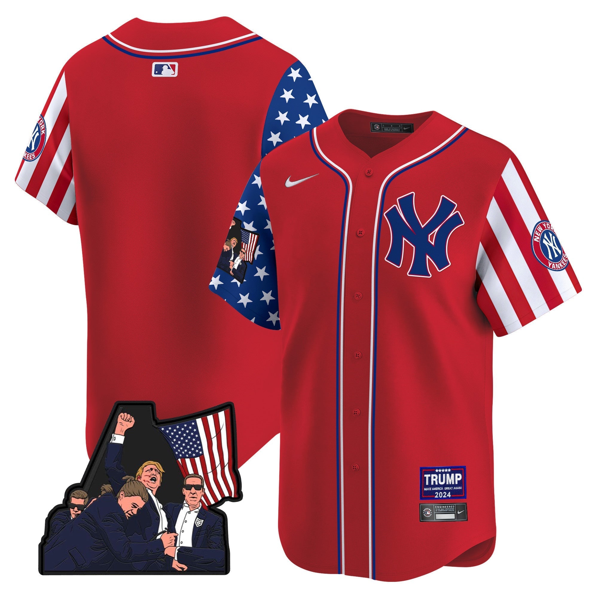 Men's New York Yankees Make American Great Again Vapor Premier Limited Jersey - All Stitched