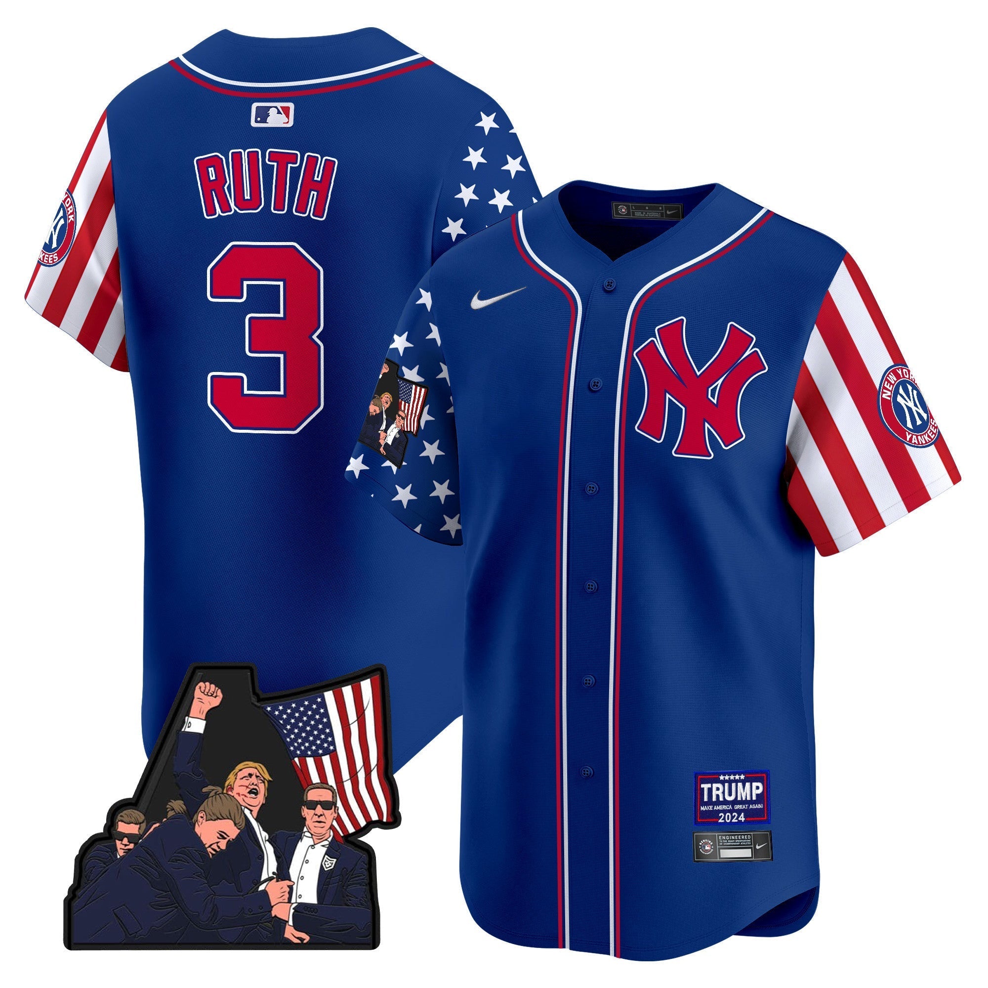 Men's New York Yankees Make American Great Again Vapor Premier Limited Jersey - All Stitched