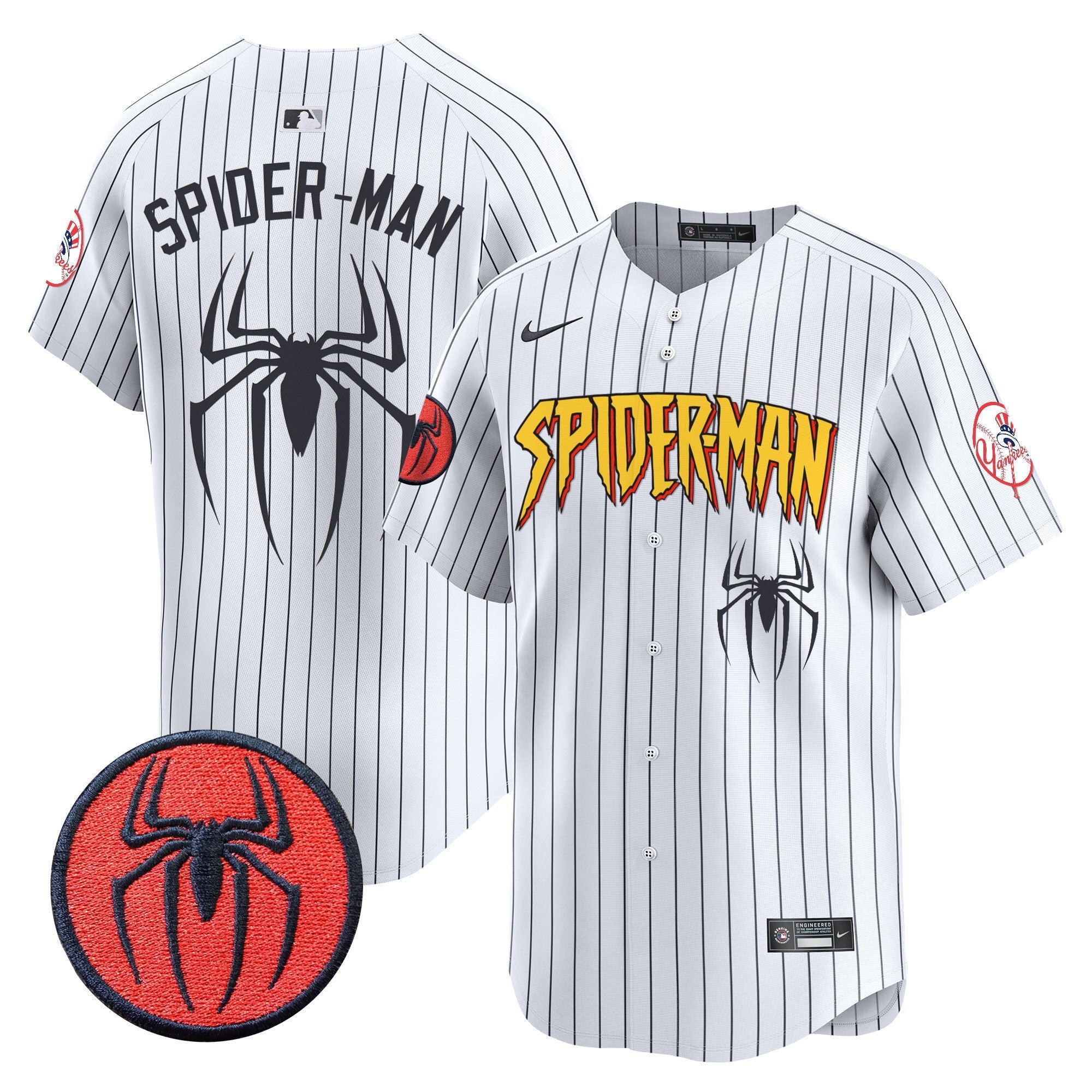 Men's New York Yankees Spider-Man Vapor Premier Limited Jersey - All Stitched