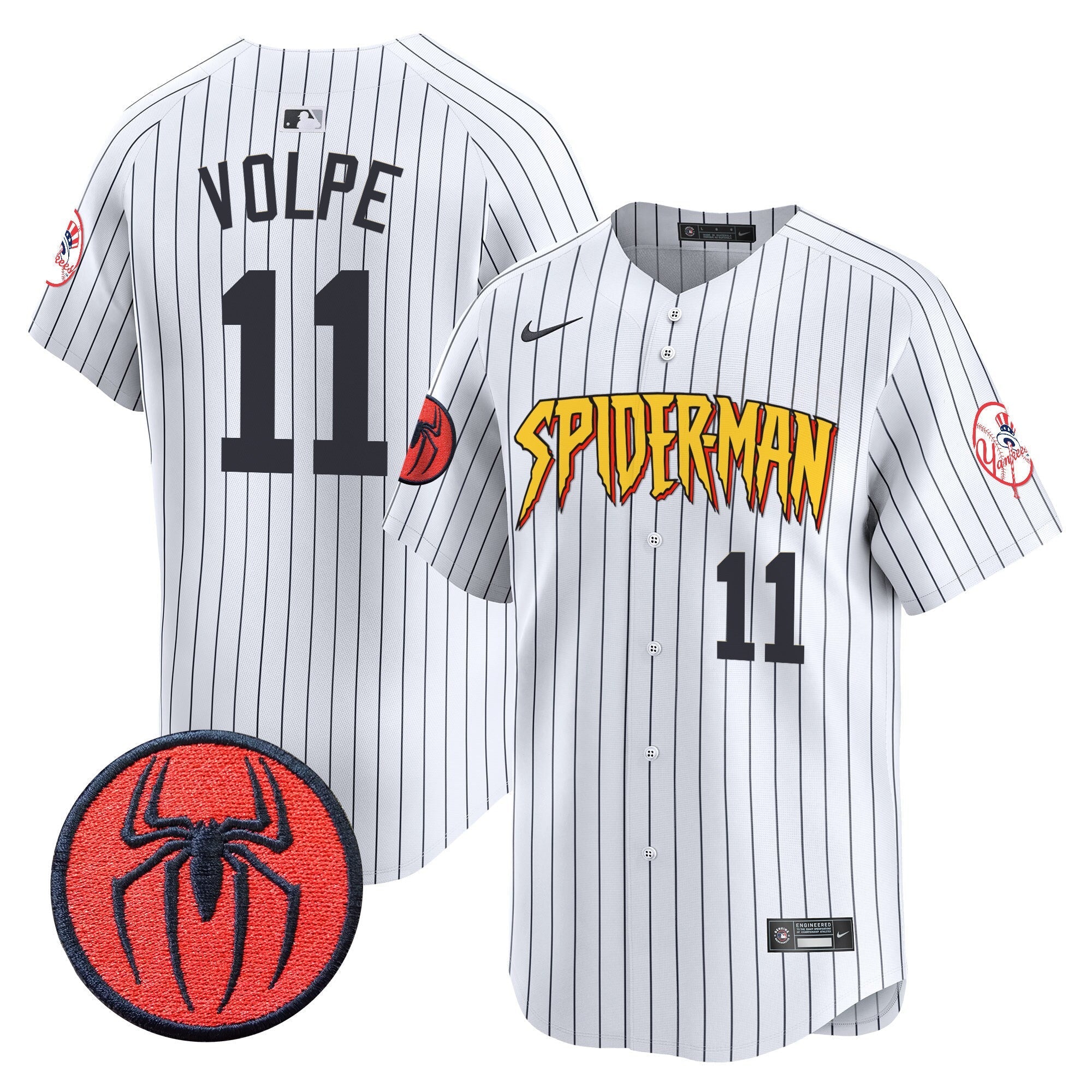 Men's New York Yankees Spider-Man Vapor Premier Limited Jersey - All Stitched