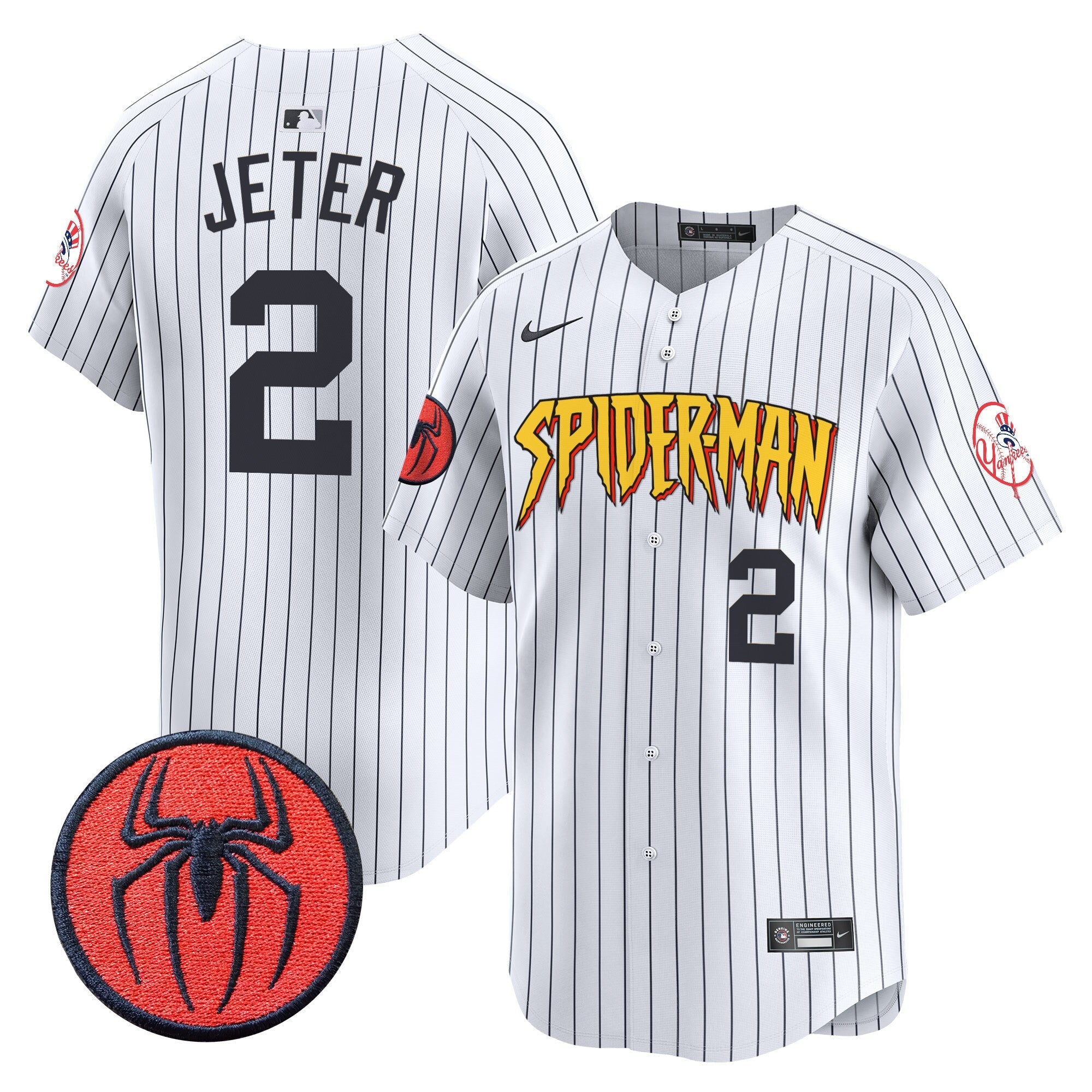 Men's New York Yankees Spider-Man Vapor Premier Limited Jersey - All Stitched