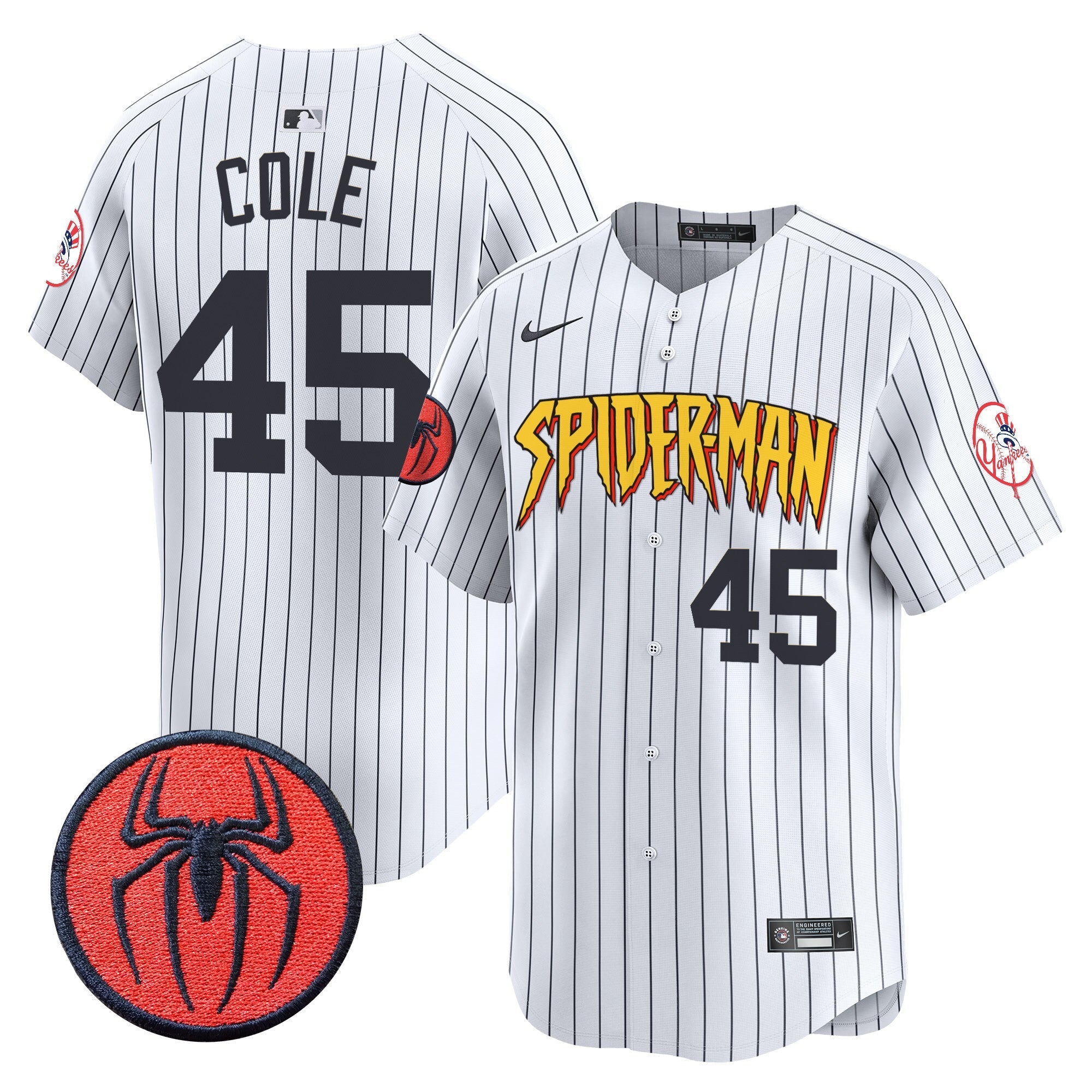 Men's New York Yankees Spider-Man Vapor Premier Limited Jersey - All Stitched