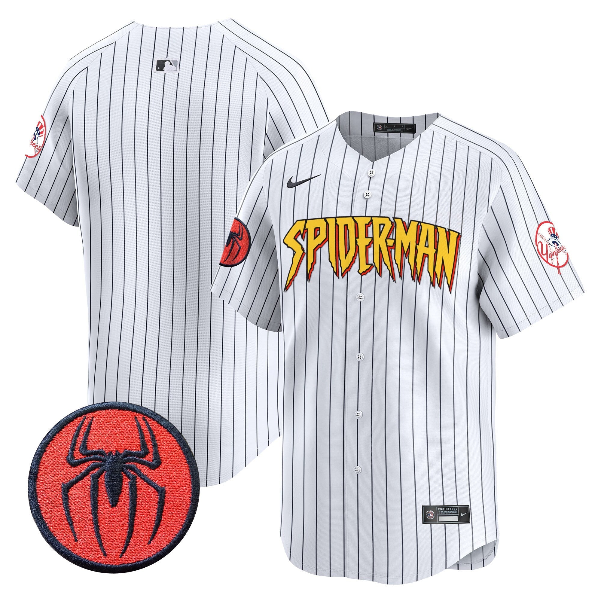 Men's New York Yankees Spider-Man Vapor Premier Limited Jersey - All Stitched