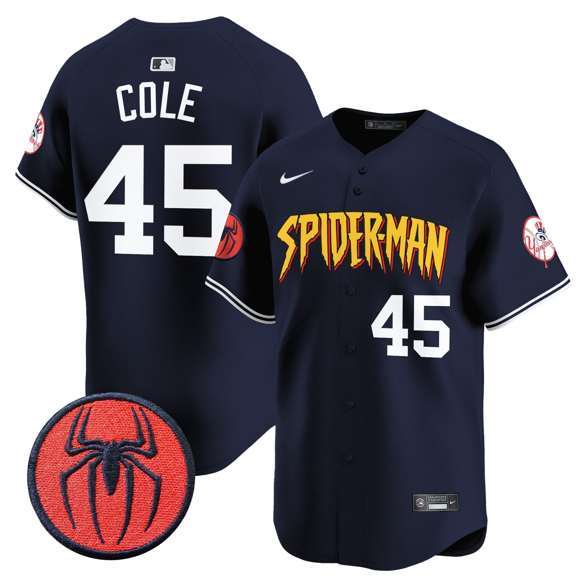 Men's New York Yankees Spider-Man Vapor Premier Limited Jersey - All Stitched