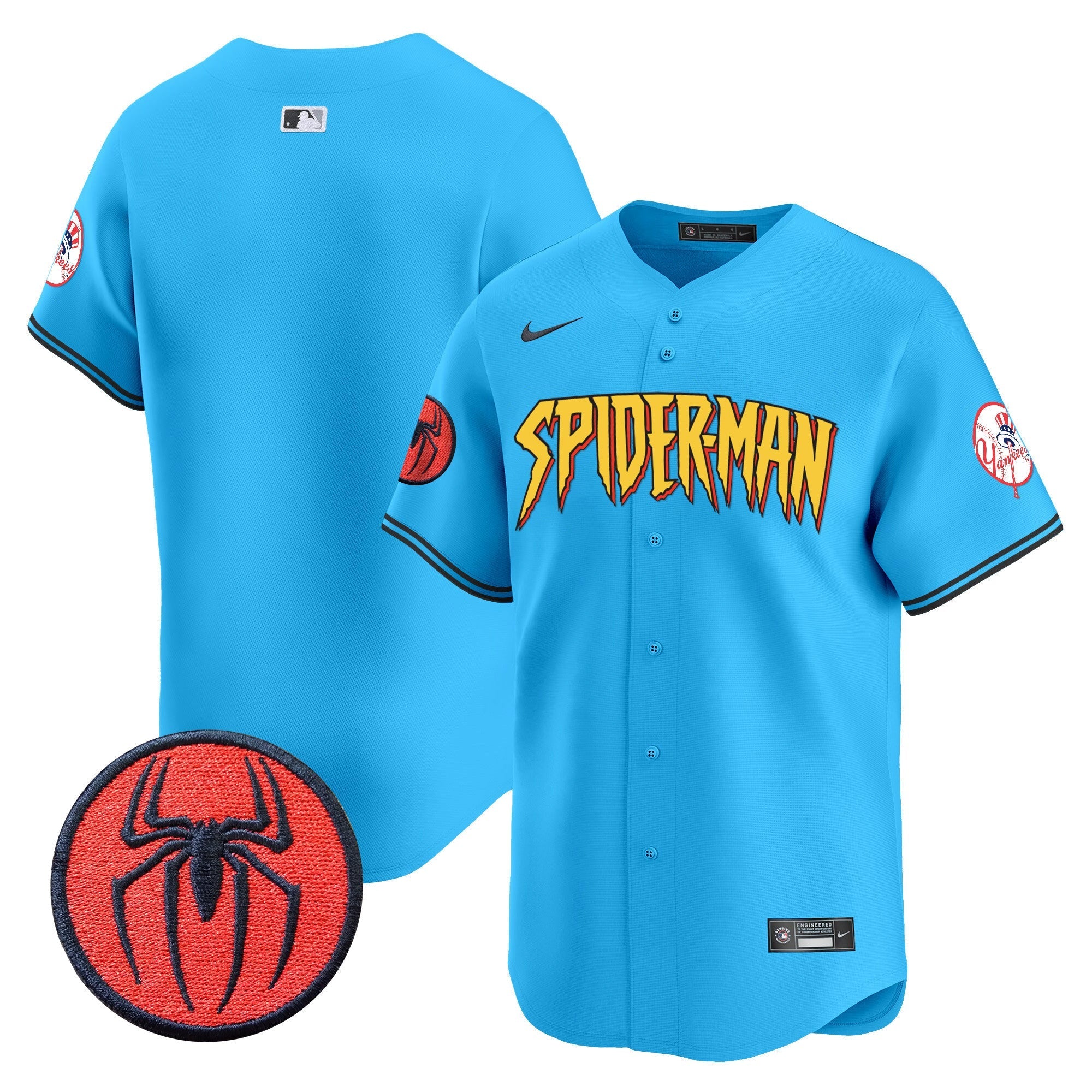 Men's New York Yankees Spider-Man Vapor Premier Limited Jersey - All Stitched