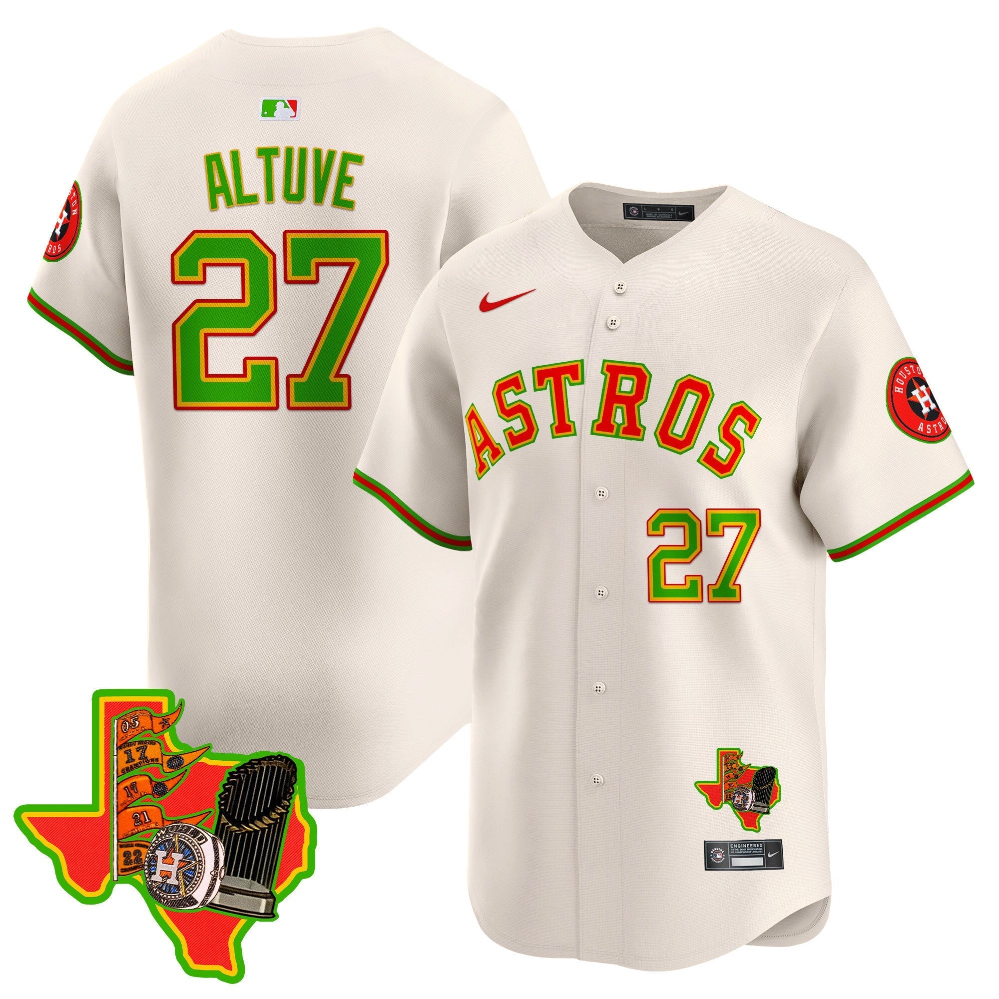 Men's Astros The Loteria Vapor Premier Limited Jersey - All Stitched