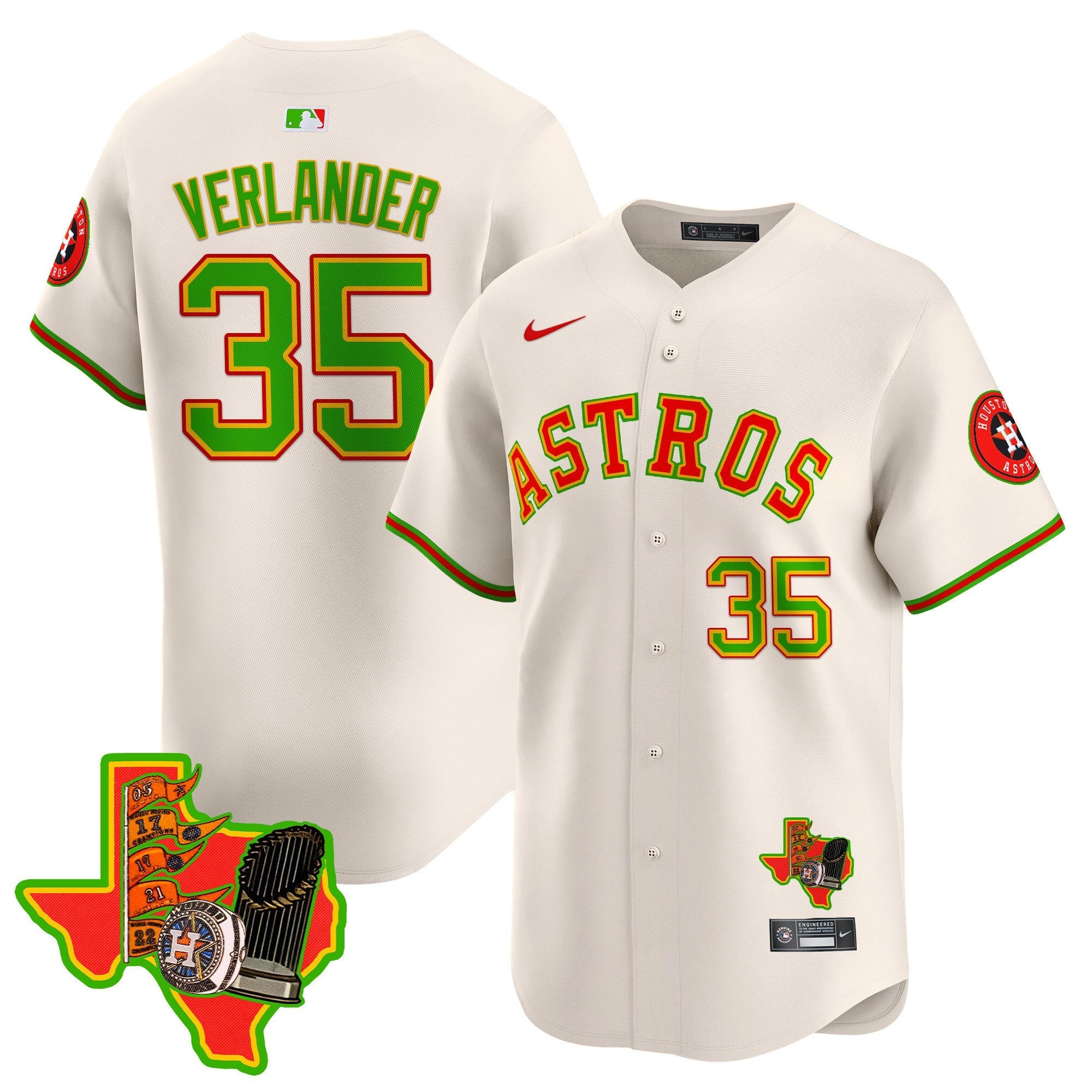 Men's Astros The Loteria Vapor Premier Limited Jersey - All Stitched