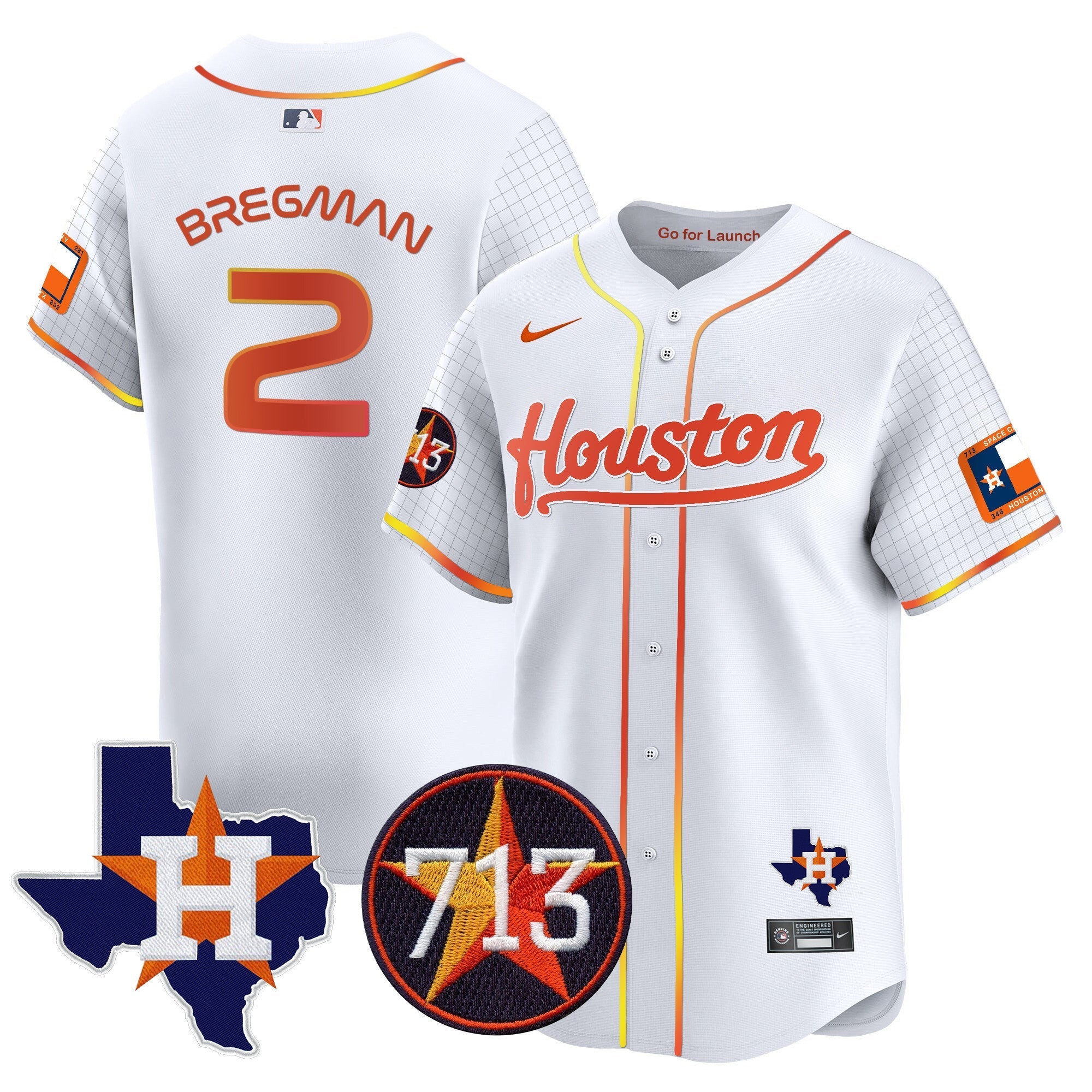 Men's Astros Space City 713 Patch Vapor Premier Limited Jersey - All Stitched