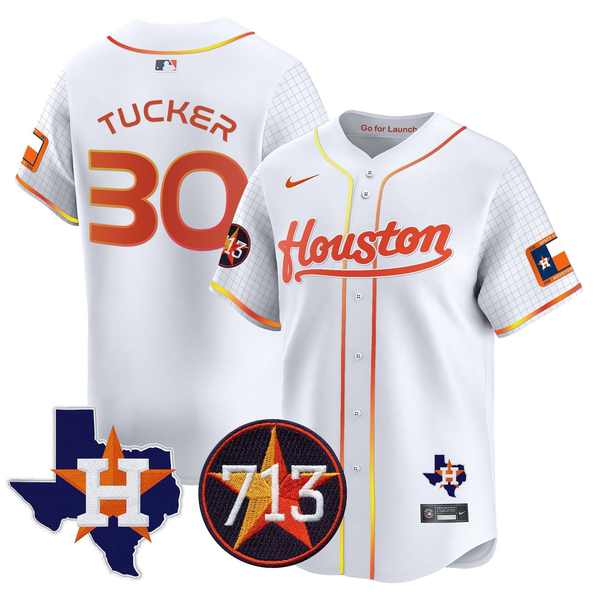 Men's Astros Space City 713 Patch Vapor Premier Limited Jersey - All Stitched