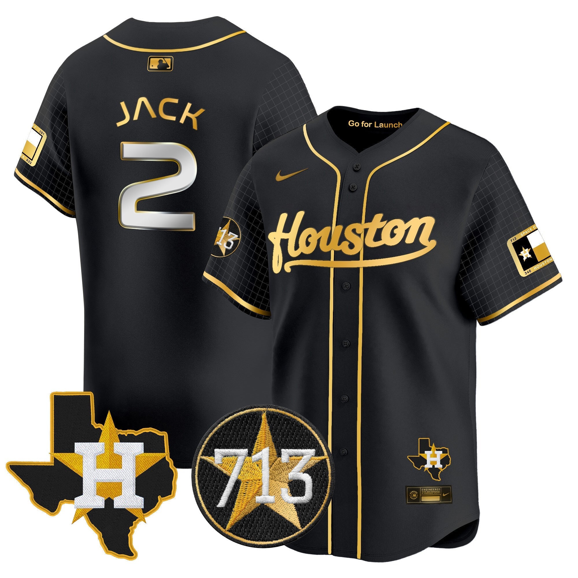 Men's Astros Space City 713 Patch Vapor Premier Limited Jersey - All Stitched