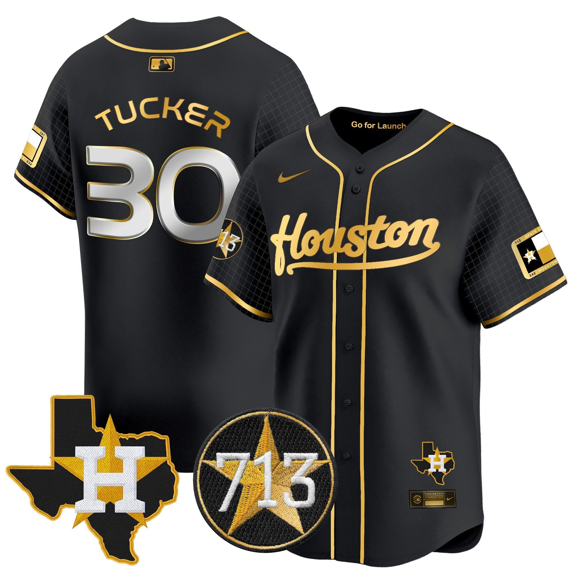 Men's Astros Space City 713 Patch Vapor Premier Limited Jersey - All Stitched