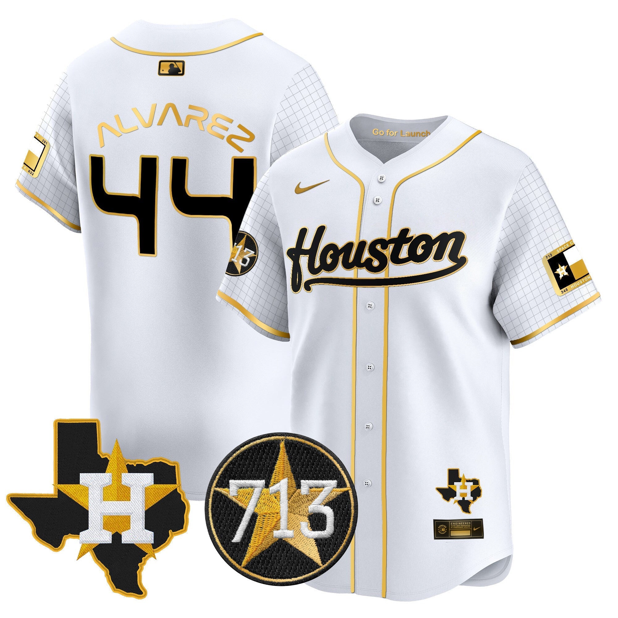 Men's Astros Space City 713 Patch Vapor Premier Limited Jersey - All Stitched