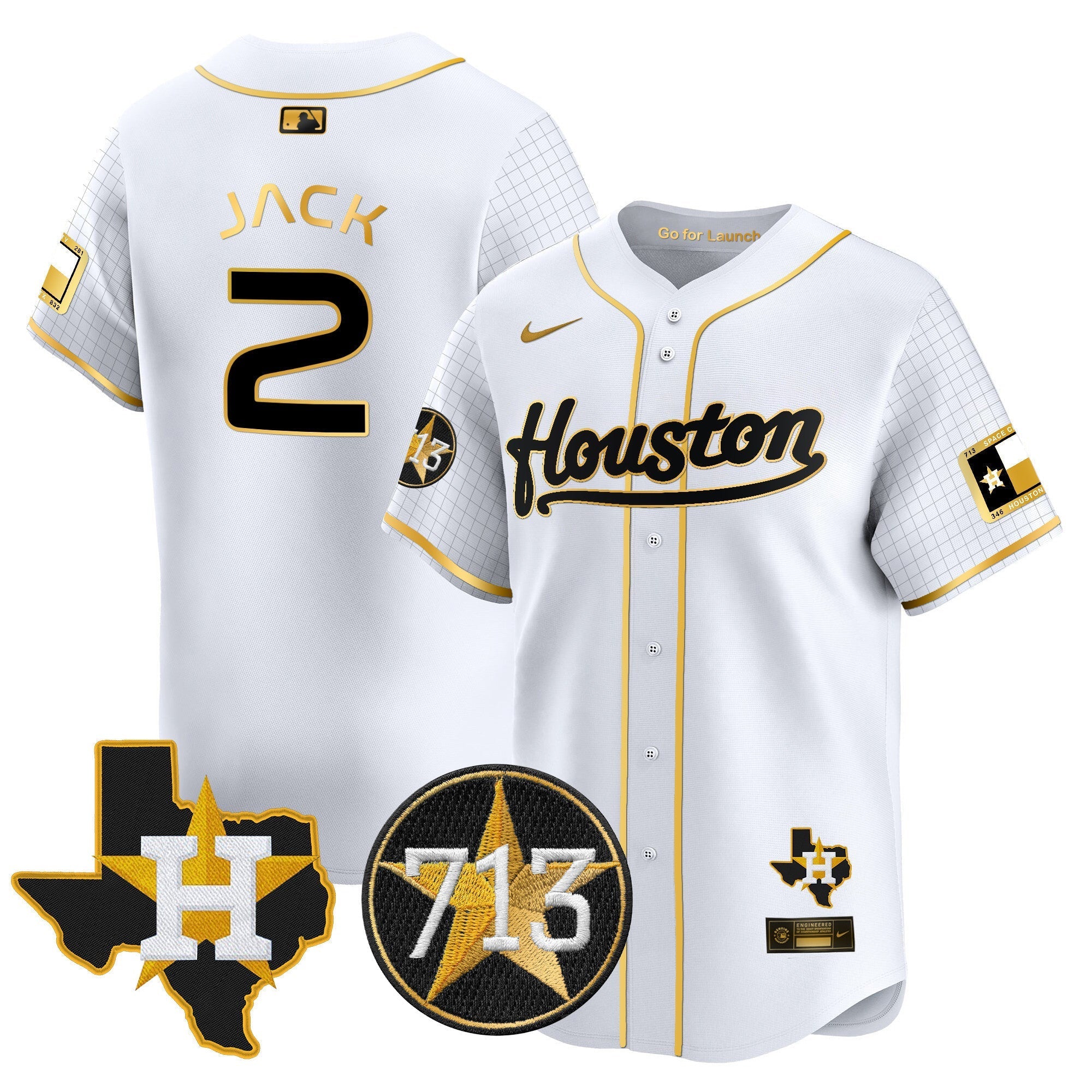Men's Astros Space City 713 Patch Vapor Premier Limited Jersey - All Stitched