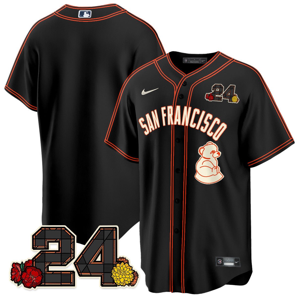 Women's San Francisco Giants 2024 Vapor Premier Limited Jersey - Willie Mays Patch