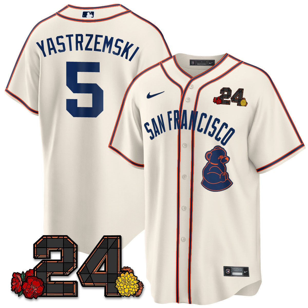 Women's San Francisco Giants 2024 Vapor Premier Limited Jersey - Willie Mays Patch