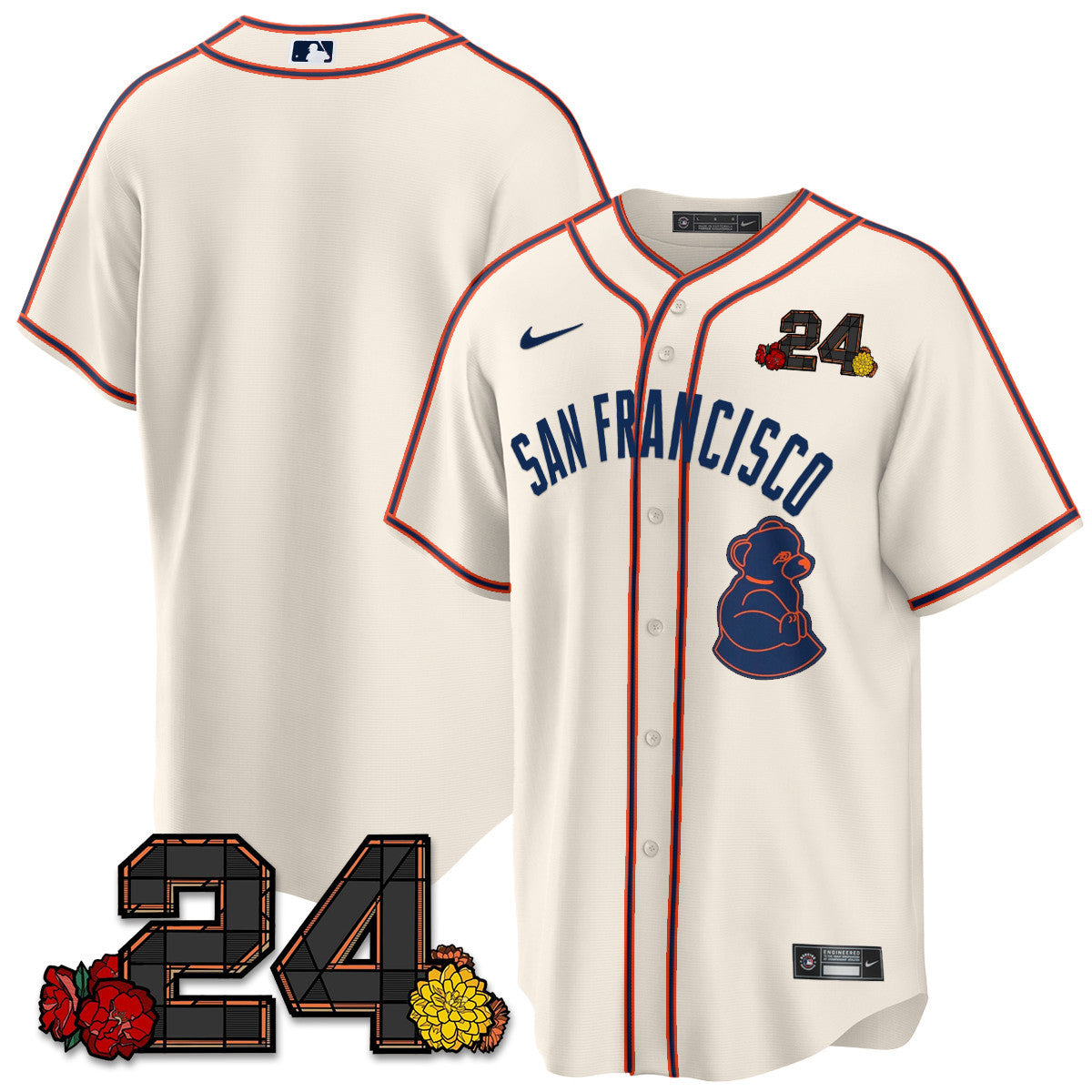 Women's San Francisco Giants 2024 Vapor Premier Limited Jersey - Willie Mays Patch